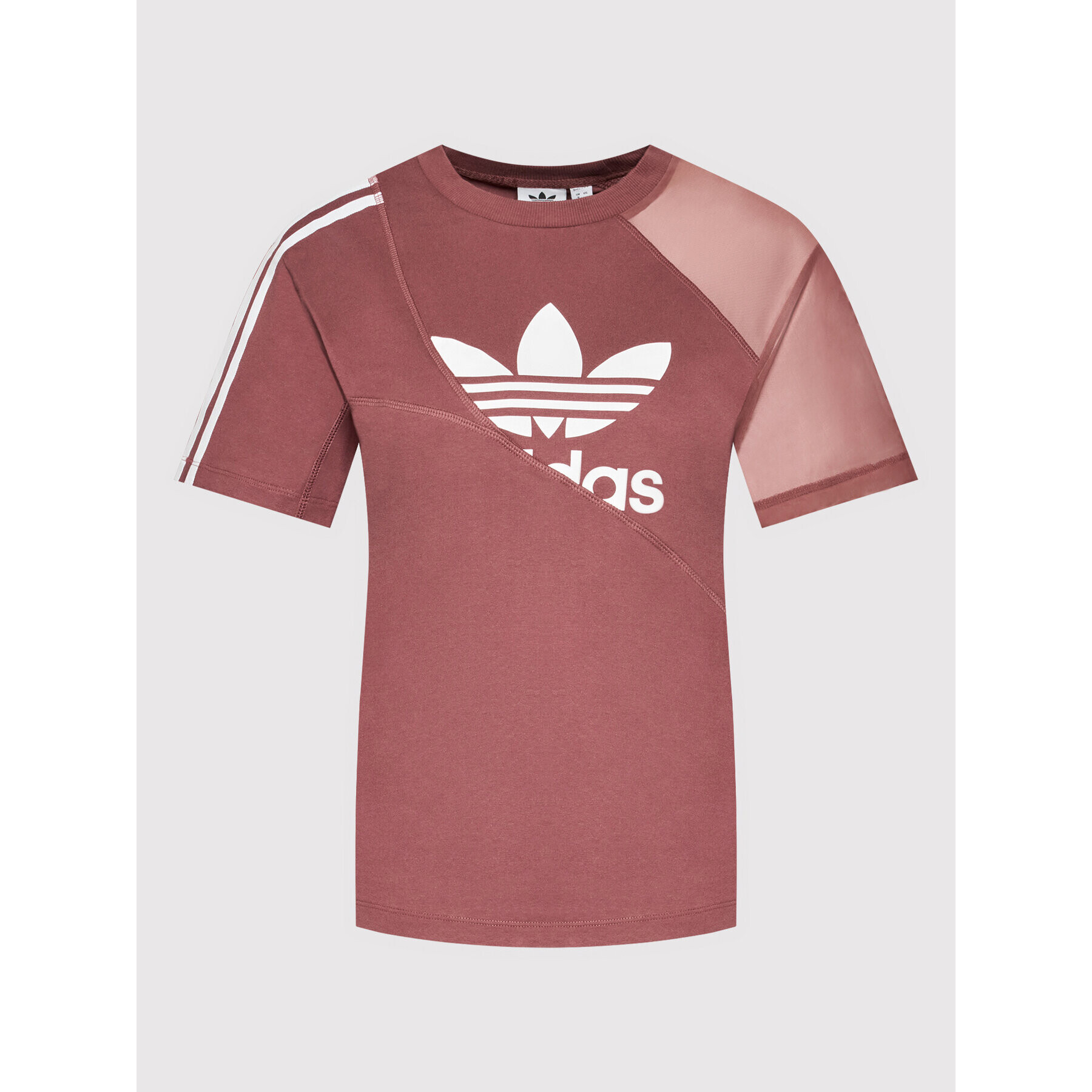 adidas Тишърт adicolor Split Trefoil HC7044 Розов Regular Fit - Pepit.bg