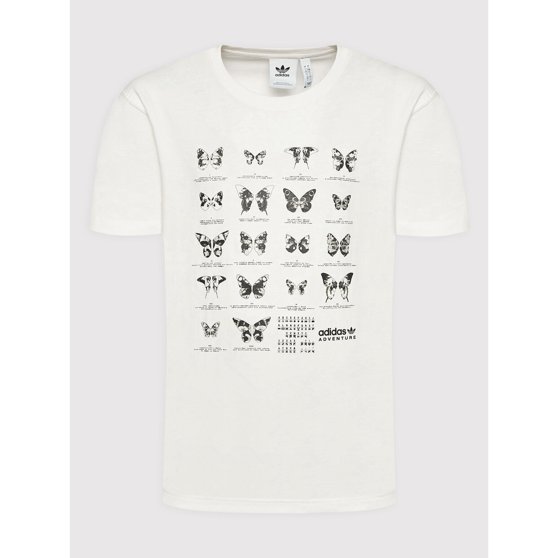 adidas Тишърт Adventure C-Butterfly HF4801 Бял Loose Fit - Pepit.bg