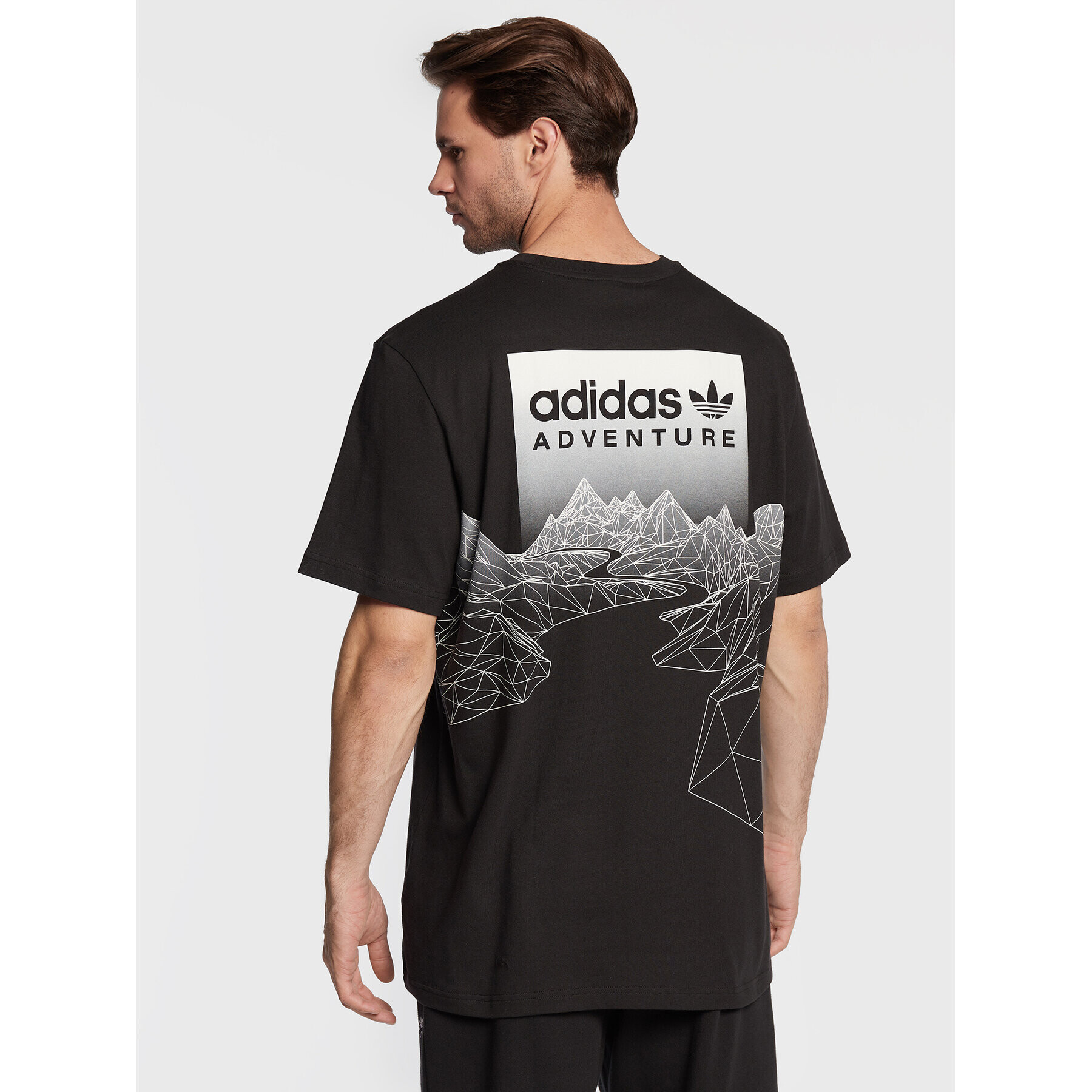 adidas Тишърт Adventure Mountain Back HK5010 Черен Relaxed Fit - Pepit.bg