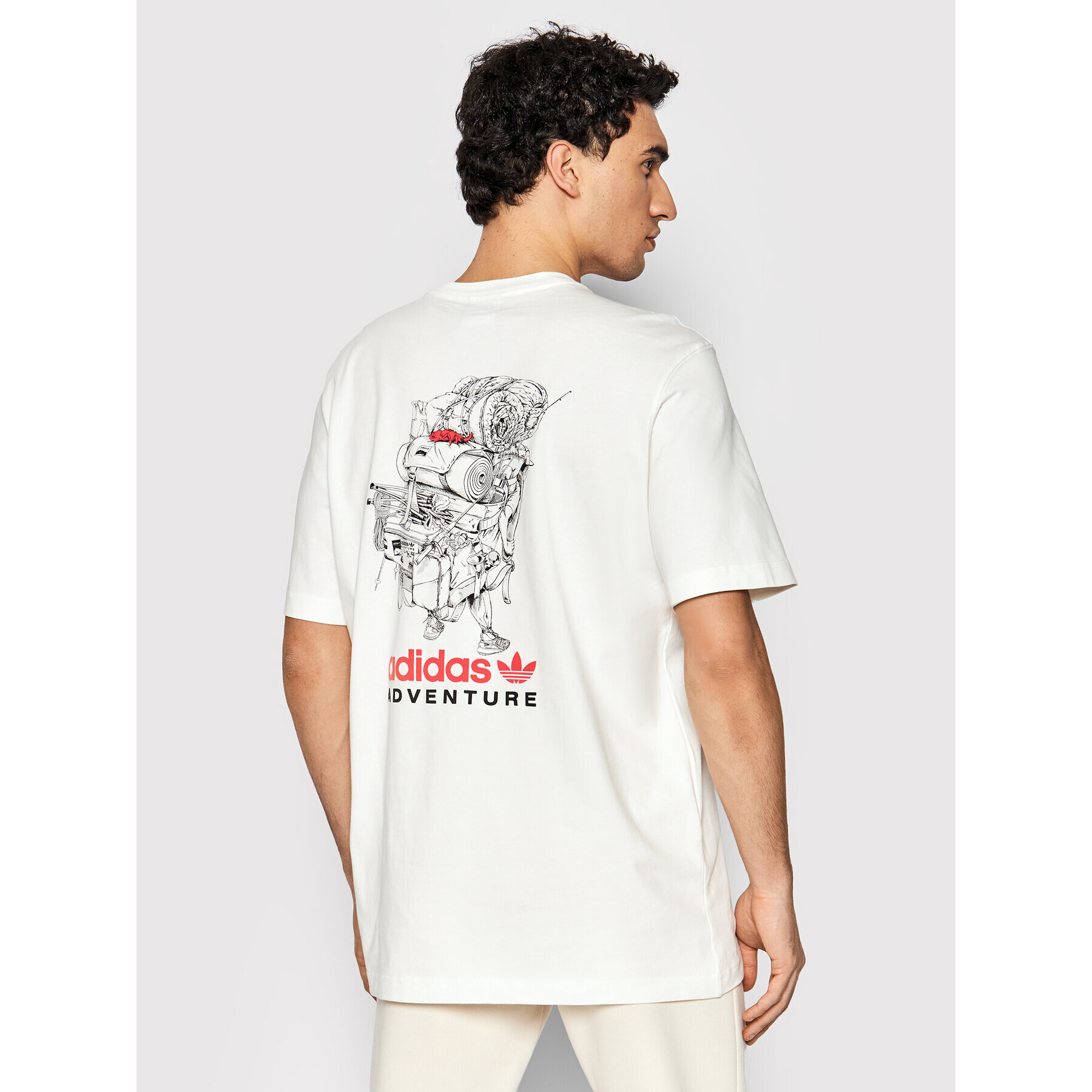 adidas Тишърт Adventure Packalot HF4761 Бял Relaxed Fit - Pepit.bg