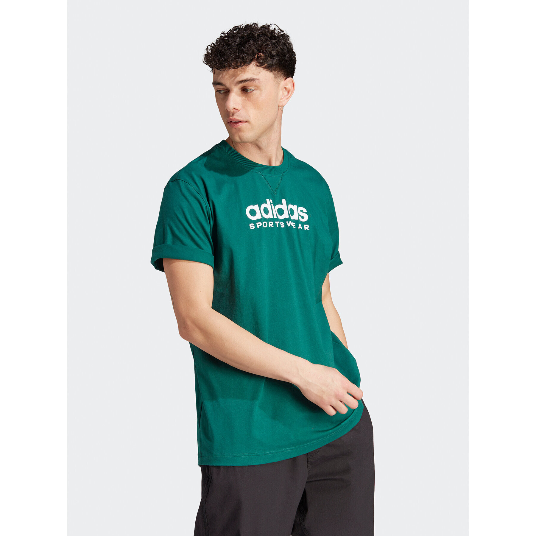 adidas Тишърт All SZN Graphic IJ9434 Зелен Loose Fit - Pepit.bg