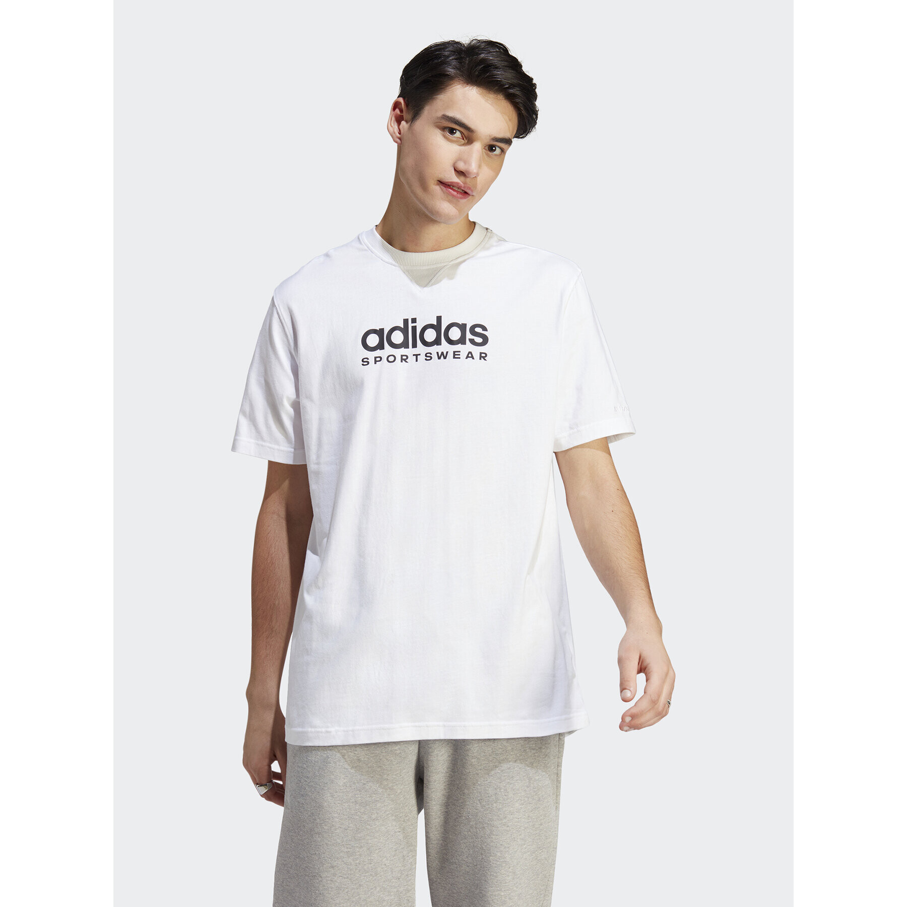 adidas Тишърт All SZN Graphic T-Shirt IC9821 Бял Loose Fit - Pepit.bg