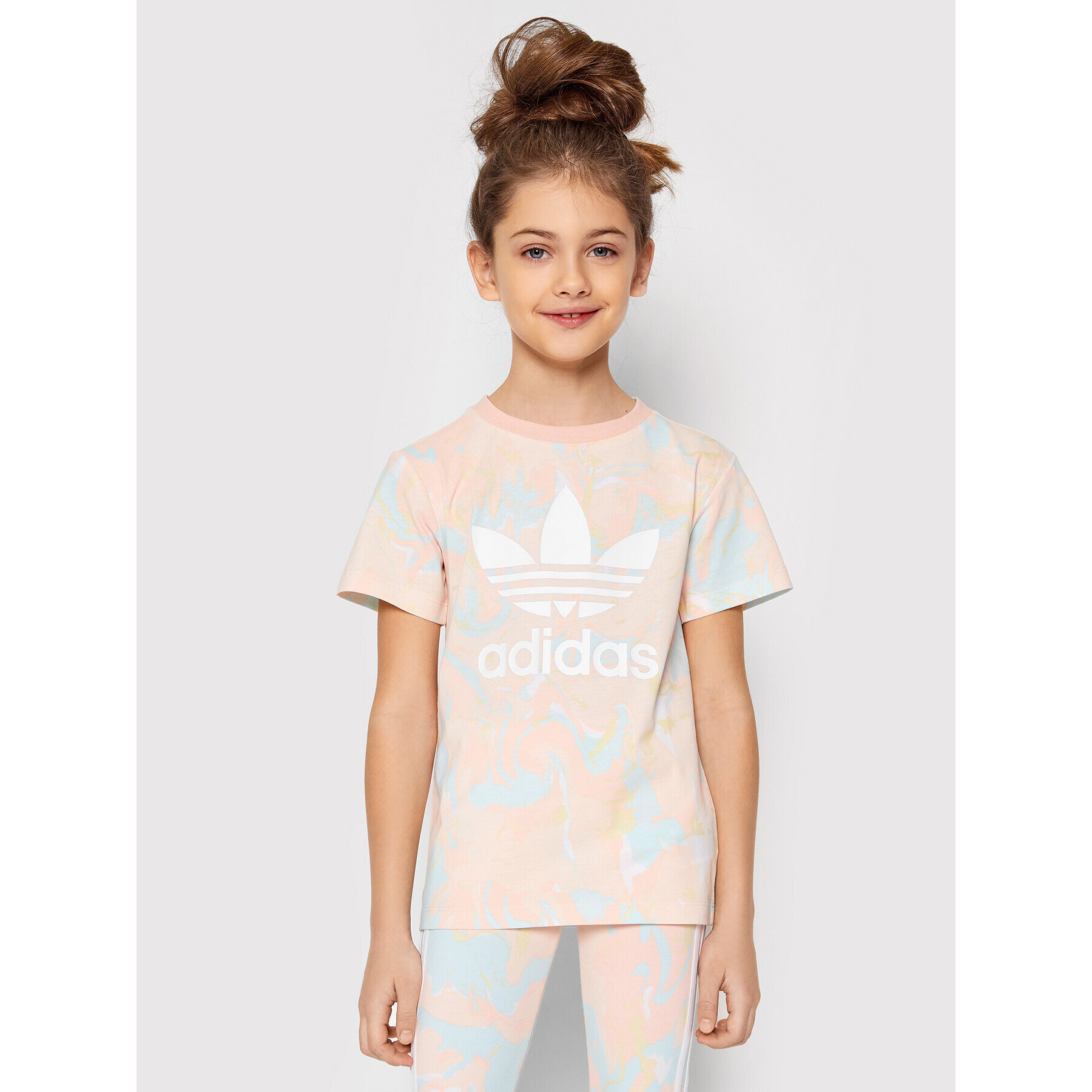 adidas Тишърт Allover Print Marble H22636 Цветен Regular Fit - Pepit.bg