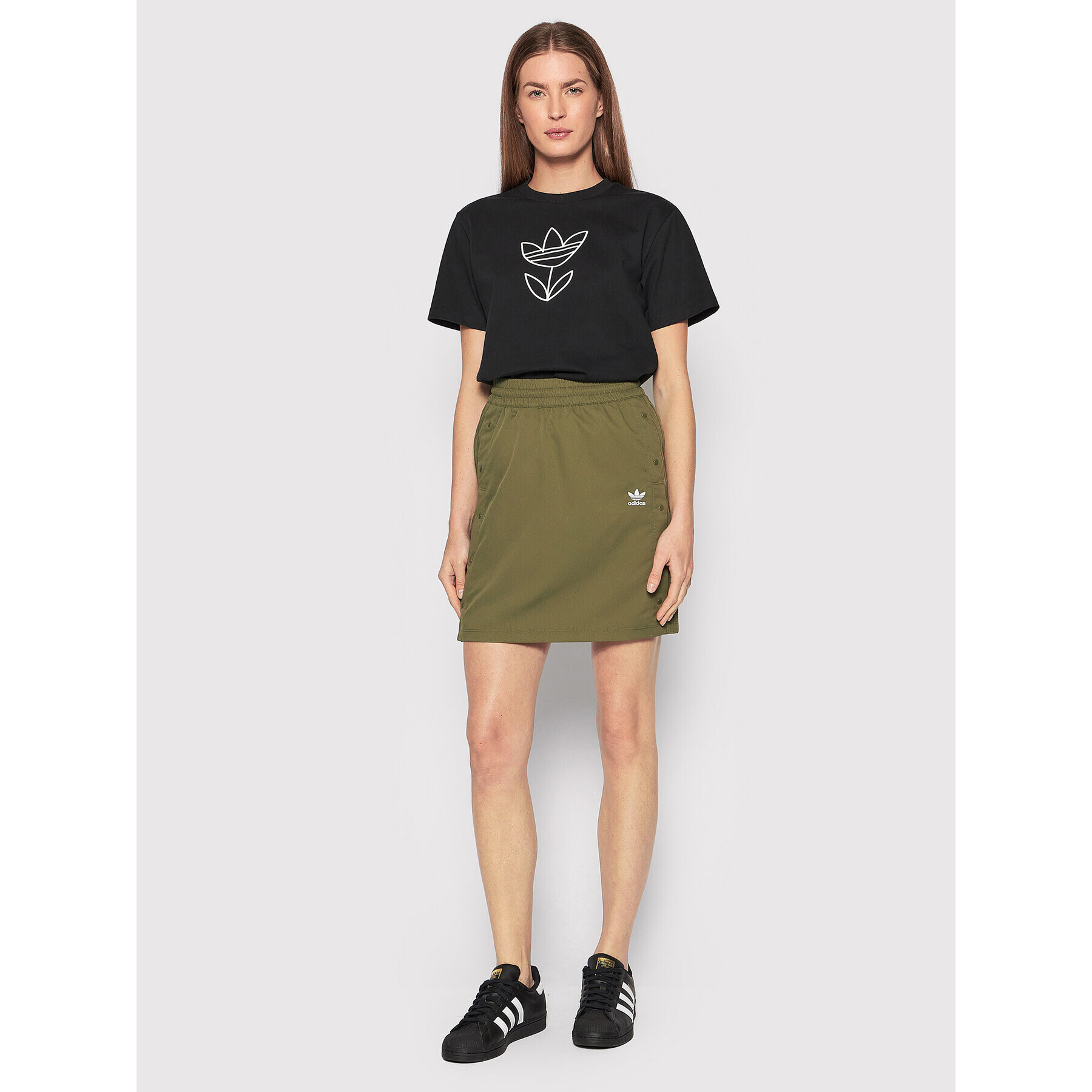 adidas Тишърт Always Original Graphic HF2026 Черен Regular Fit - Pepit.bg