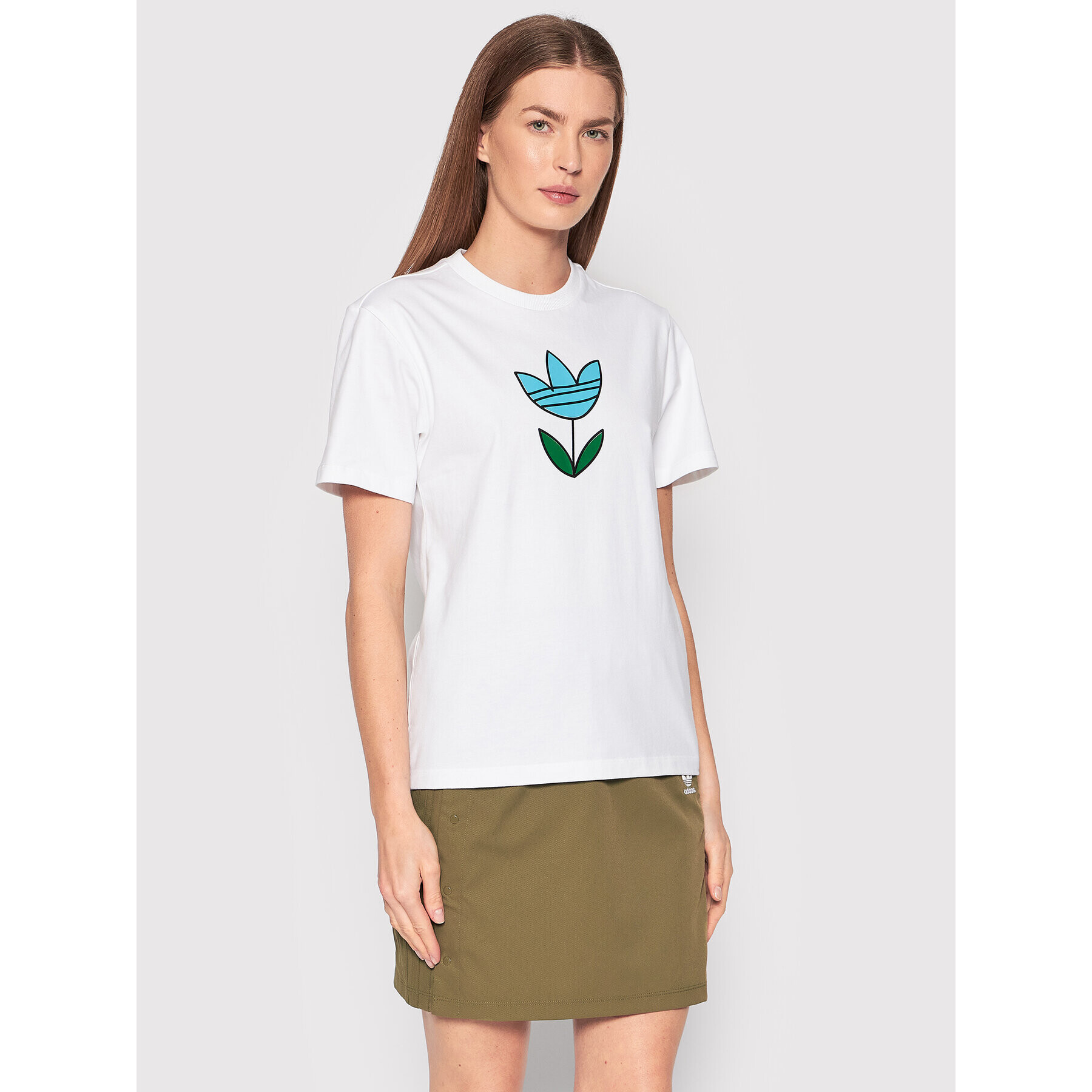 adidas Тишърт Always Original Graphic HF2027 Бял Regular Fit - Pepit.bg