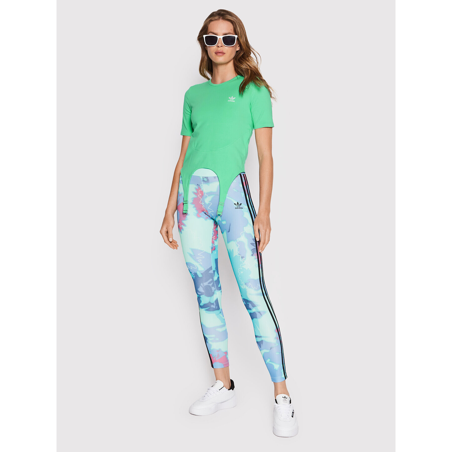 adidas Тишърт Always Original HF2016 Зелен Tight Fit - Pepit.bg
