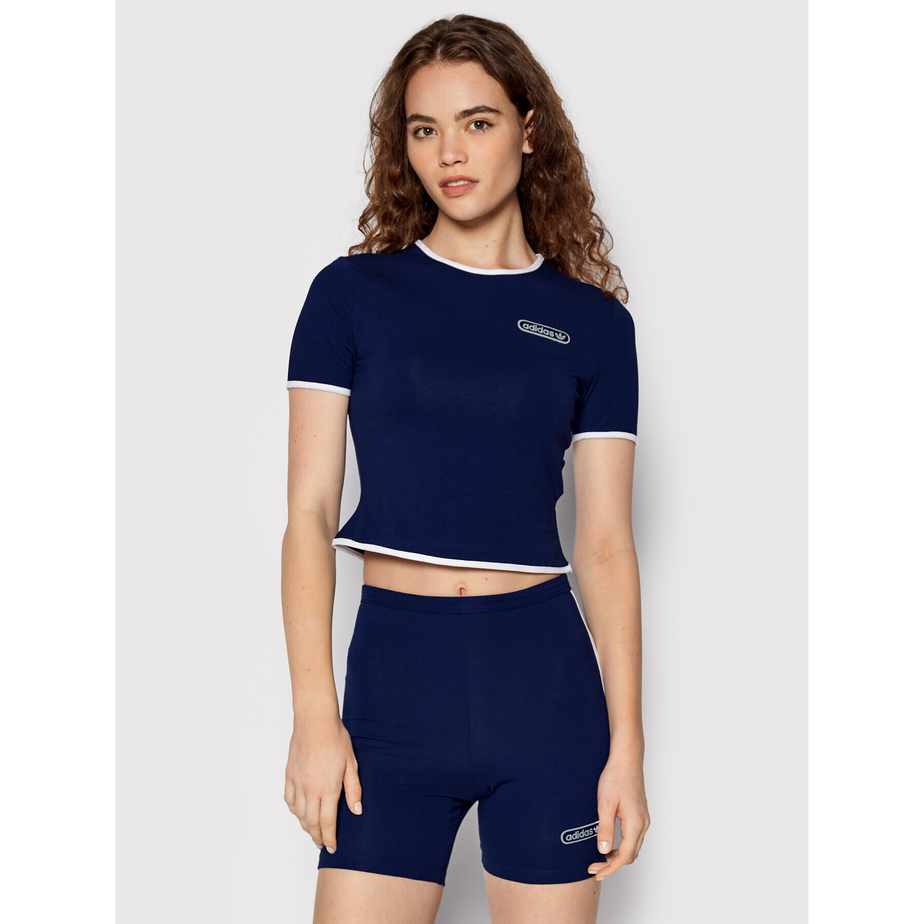 adidas Тишърт Binding Details HL6569 Тъмносин Slim Fit - Pepit.bg