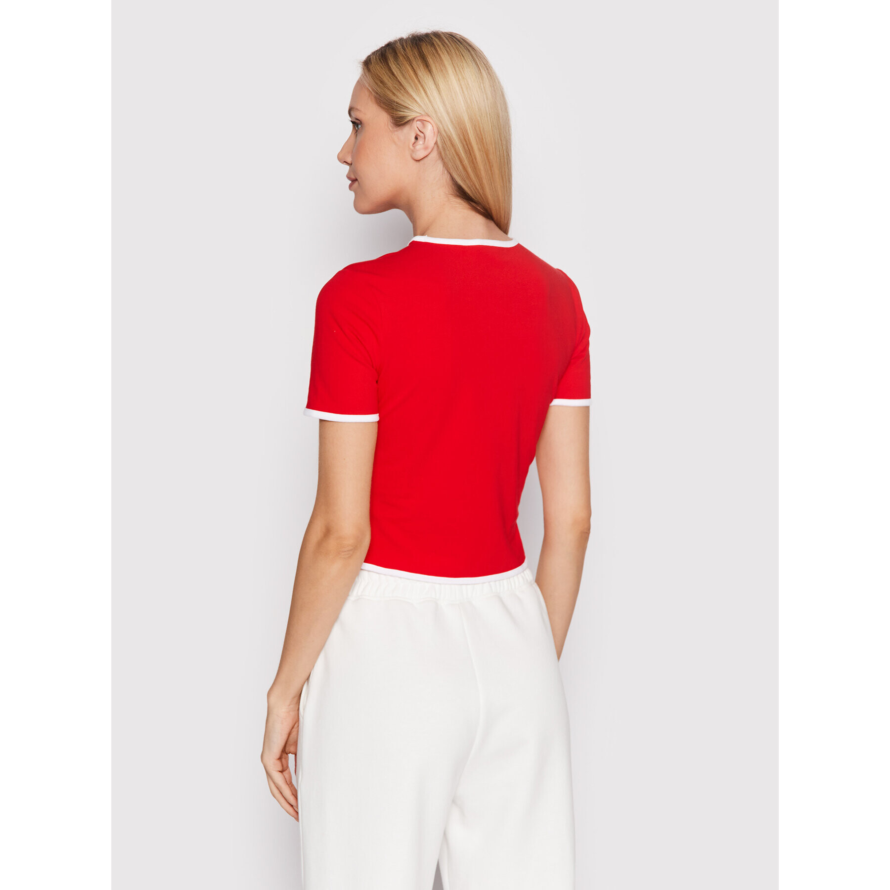 adidas Тишърт Binding Details HL6570 Червен Slim Fit - Pepit.bg