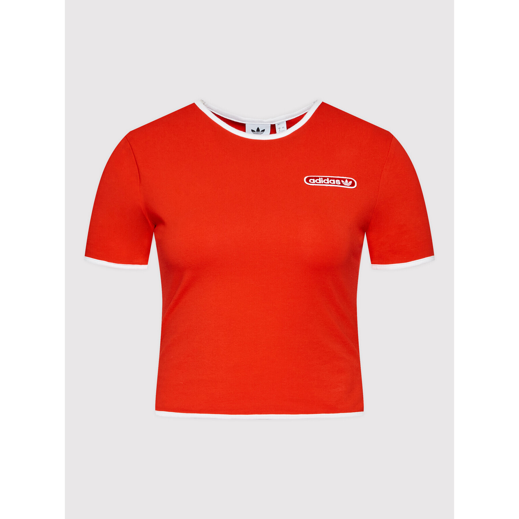 adidas Тишърт Binding Details HL6570 Червен Slim Fit - Pepit.bg