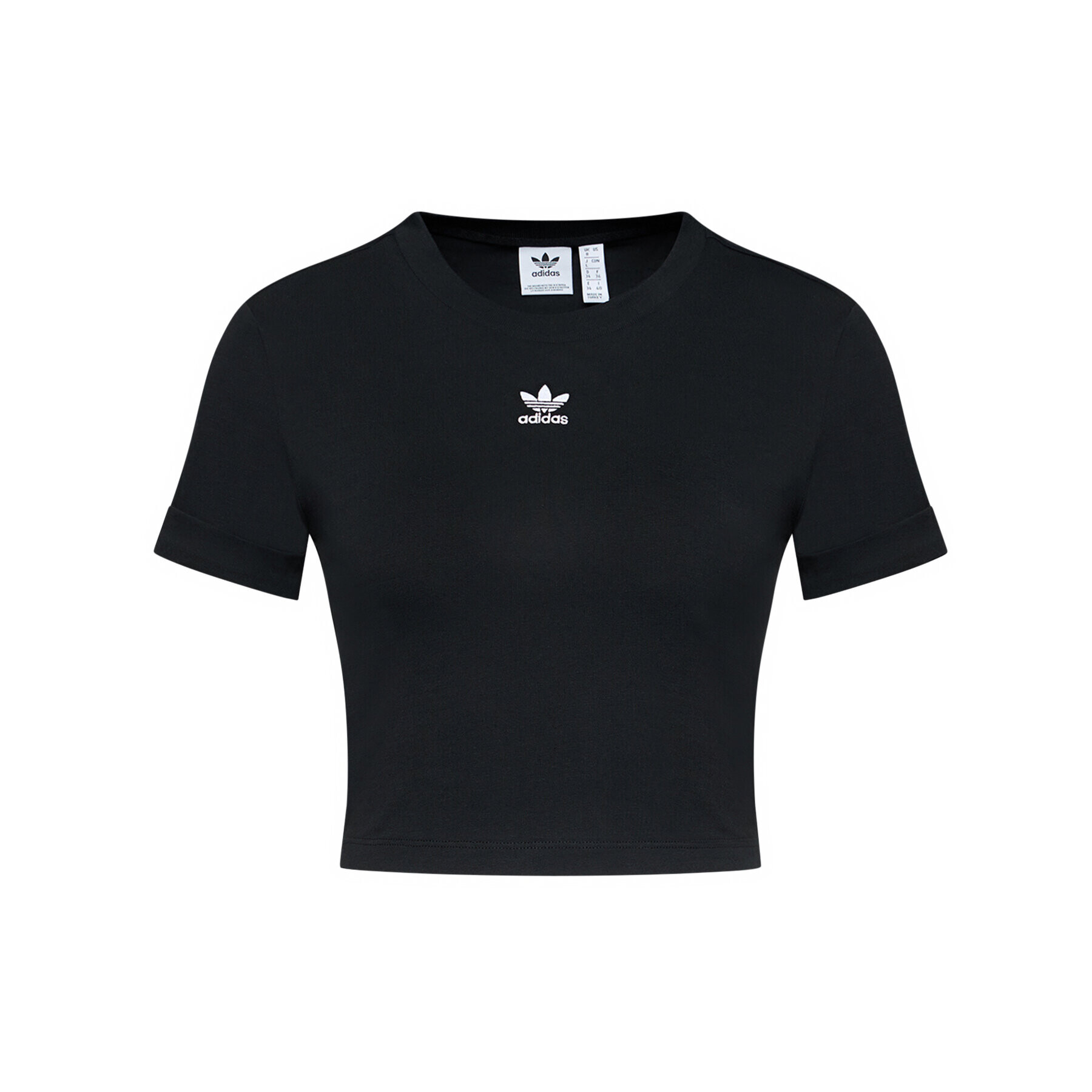 adidas Тишърт Crop Top GN2802 Черен Regular Fit - Pepit.bg