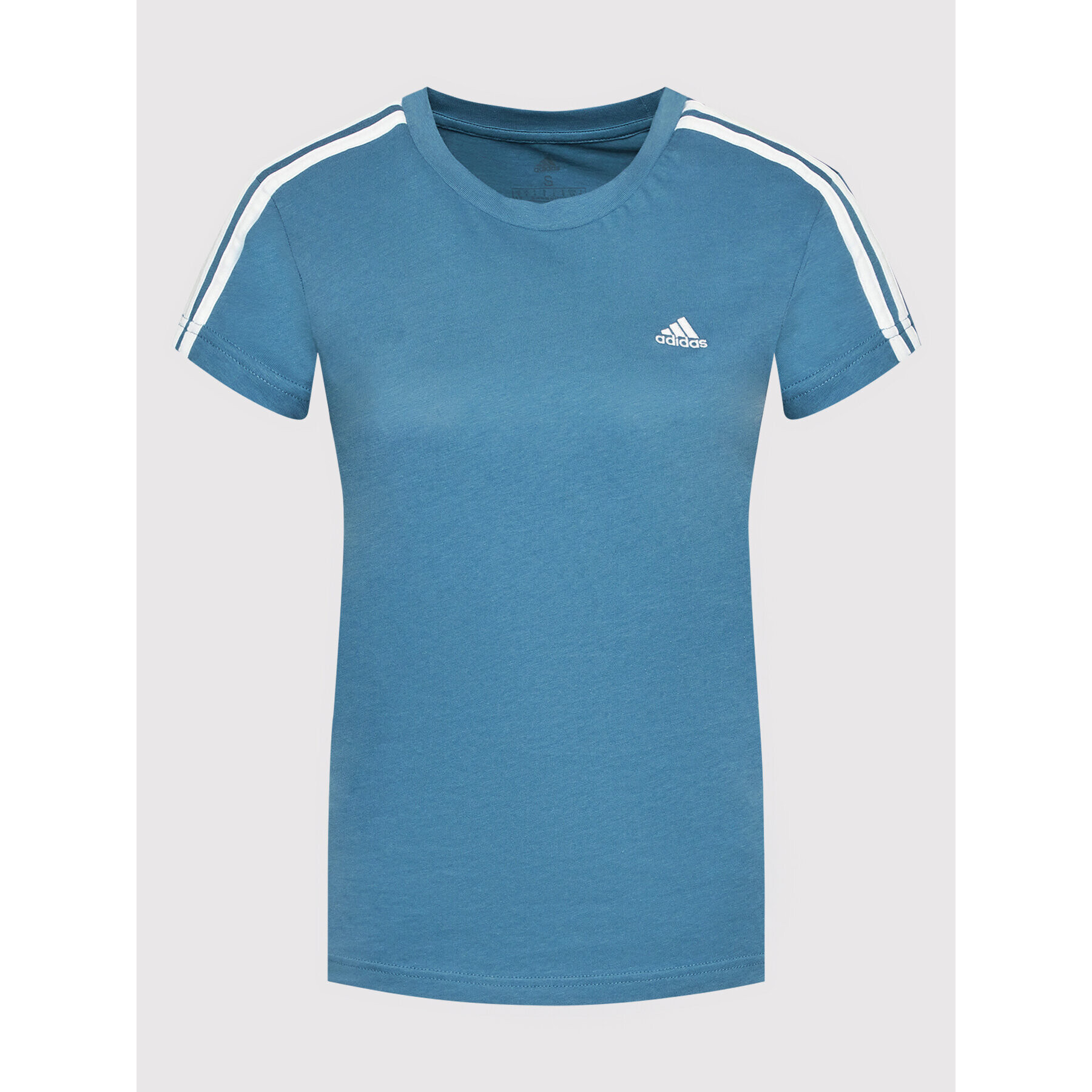 adidas Тишърт Essentials 3-Stripes HF7238 Син Slim Fit - Pepit.bg