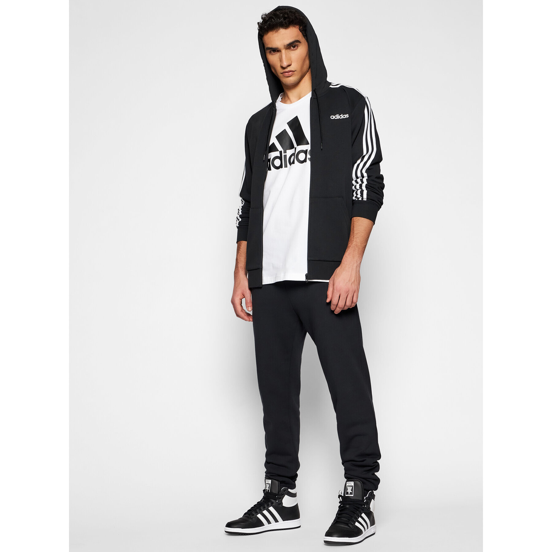 adidas Тишърт Essentials Big Logo GK9121 Бял Regular Fit - Pepit.bg