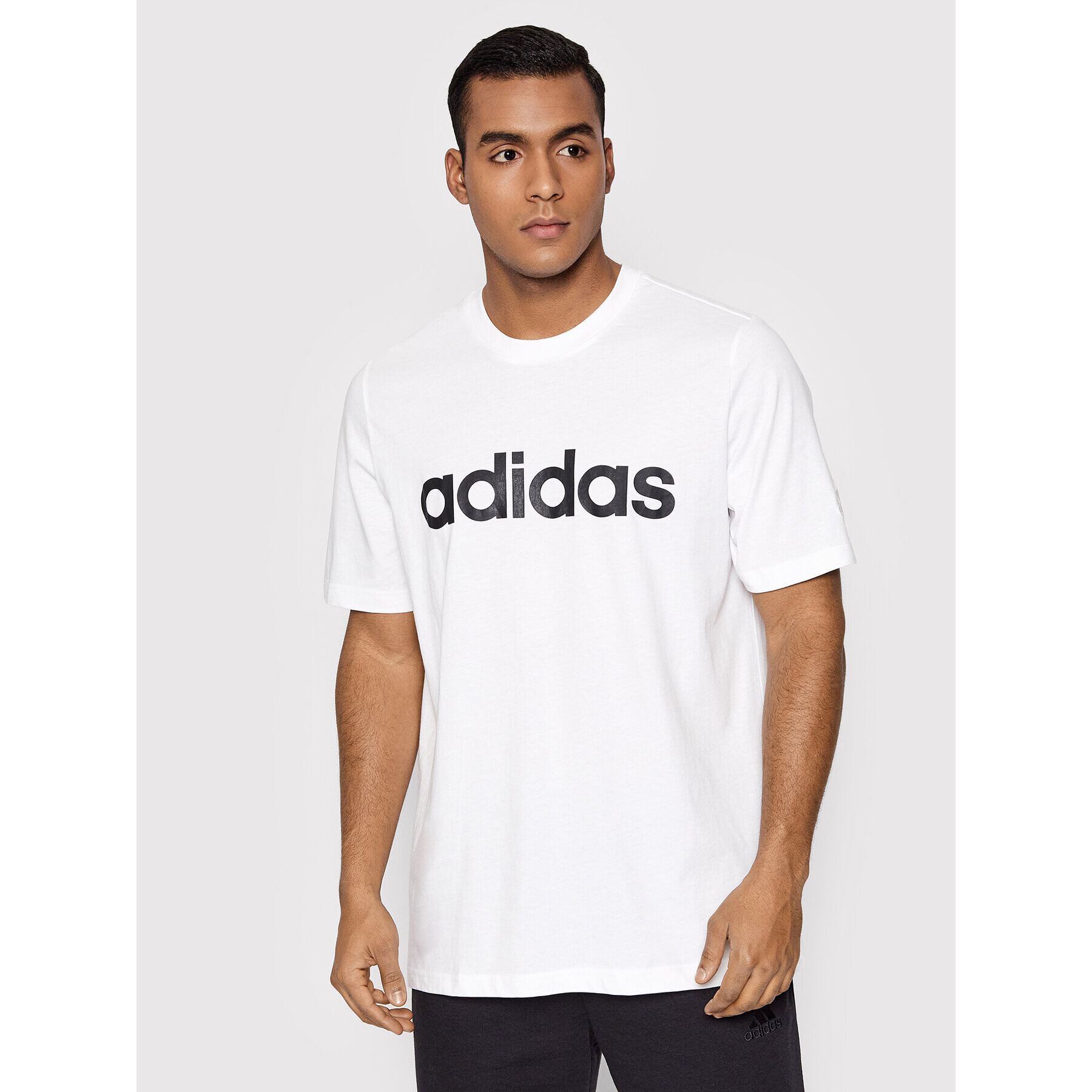 adidas Тишърт Essentials Embroidered Linear Logo GL0058 Бял Regular Fit - Pepit.bg