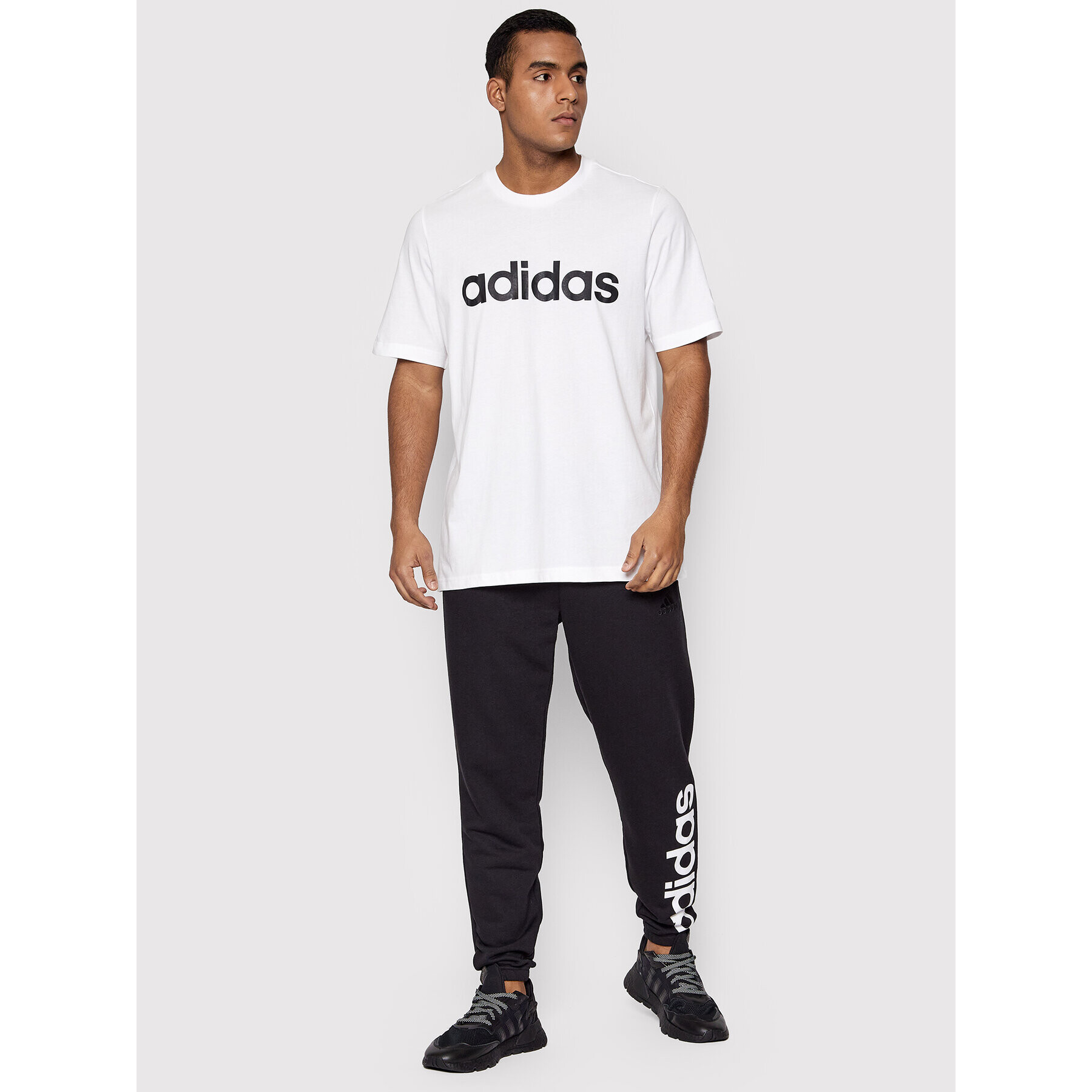 adidas Тишърт Essentials Embroidered Linear Logo GL0058 Бял Regular Fit - Pepit.bg