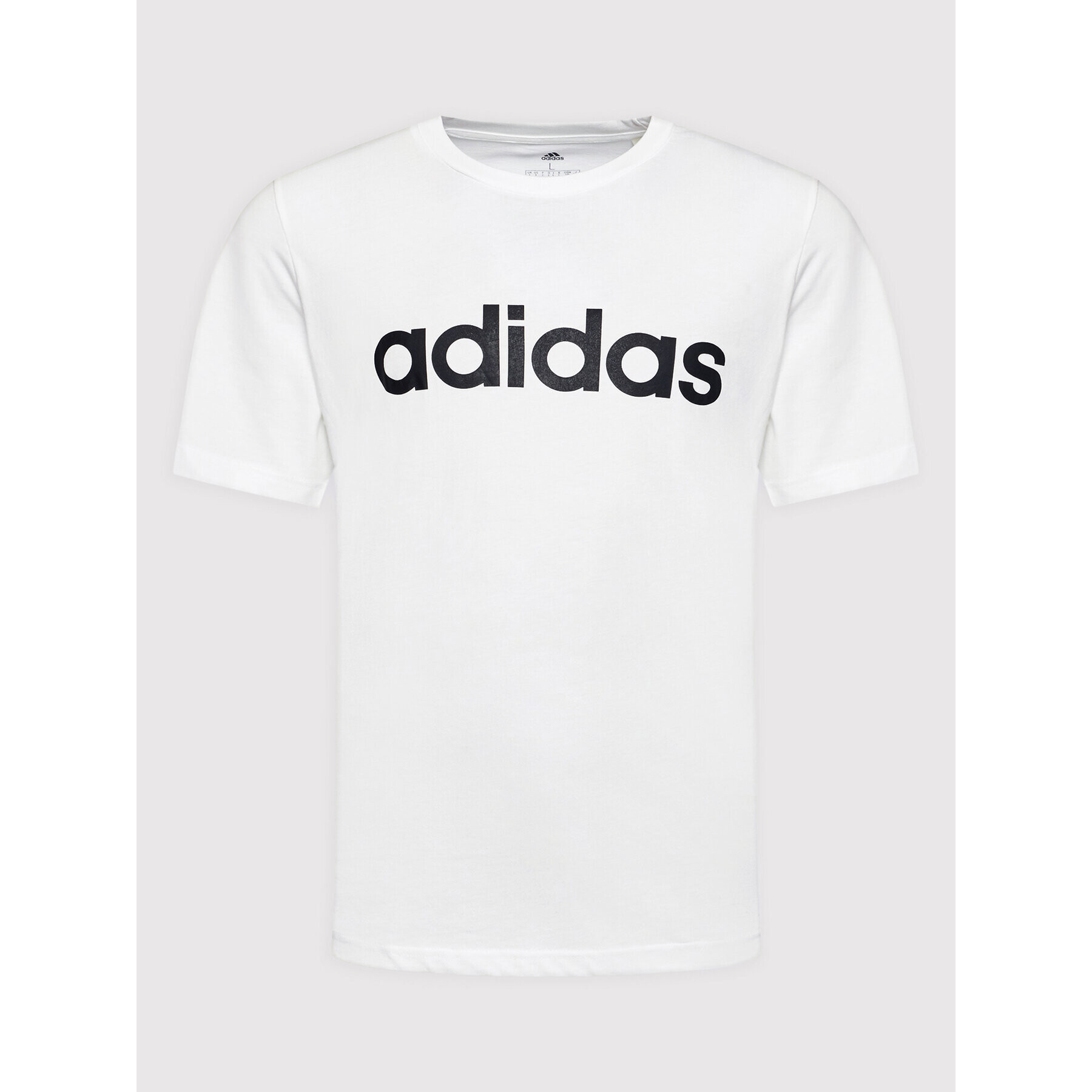 adidas Тишърт Essentials Embroidered Linear Logo GL0058 Бял Regular Fit - Pepit.bg