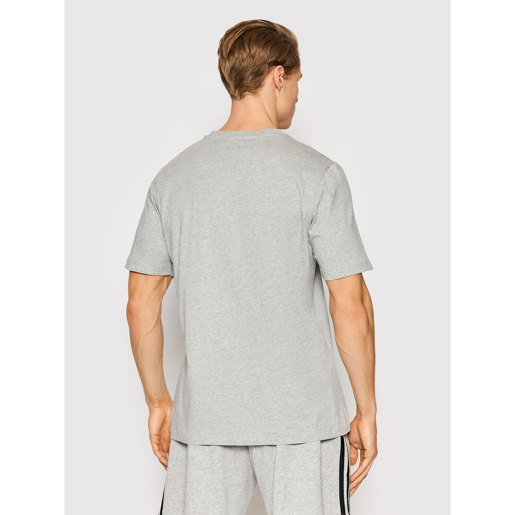 adidas Тишърт Essentials Embroidered Small Logo GK9641 Сив Regular Fit - Pepit.bg