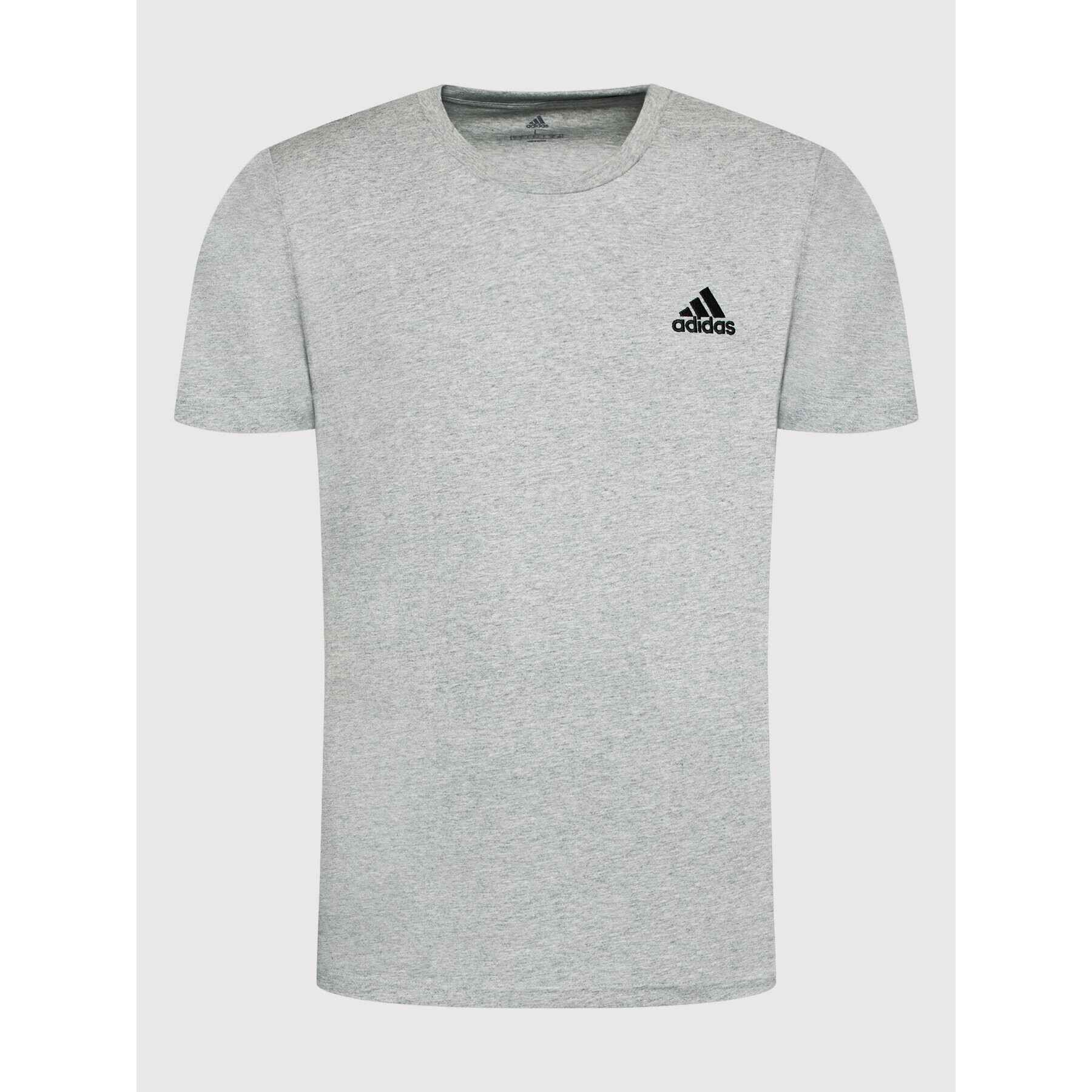 adidas Тишърт Essentials Embroidered Small Logo GK9641 Сив Regular Fit - Pepit.bg