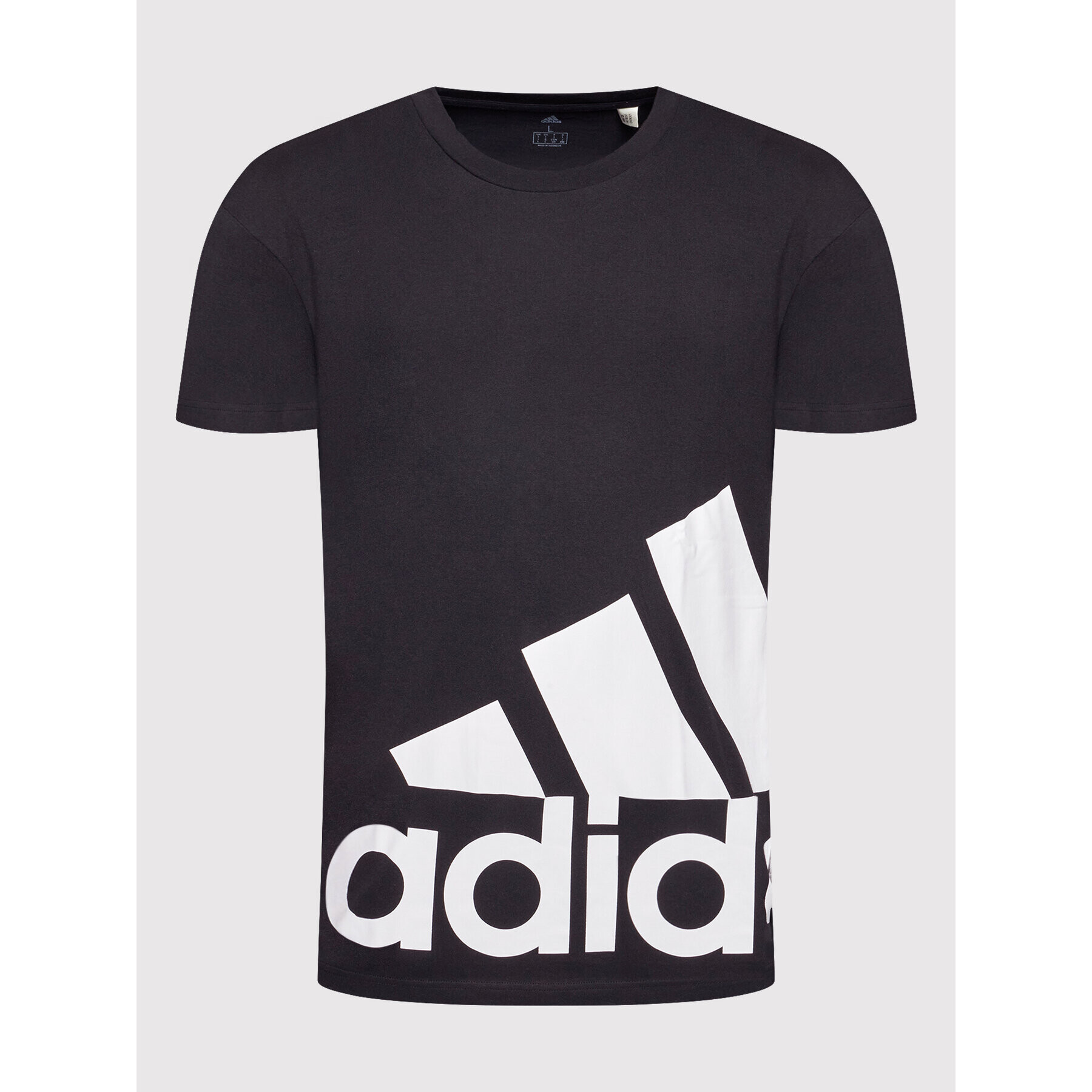 adidas Performance Тишърт Essentials Giant Logo HE1831 Черен Loose Fit - Pepit.bg