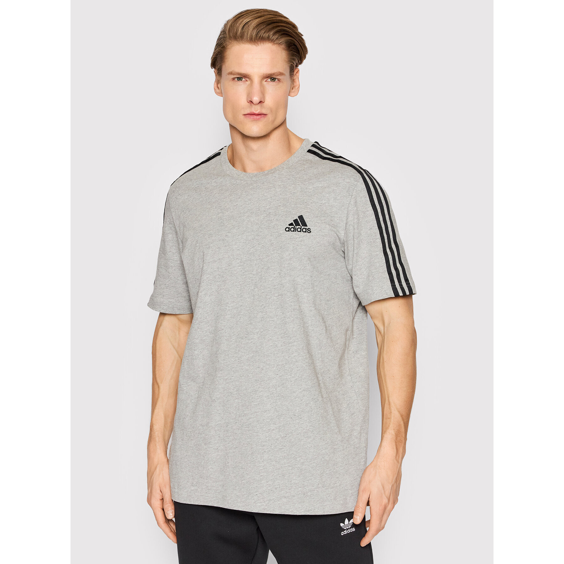 adidas Performance Тишърт Essentials GL3735 Сив Regular Fit - Pepit.bg