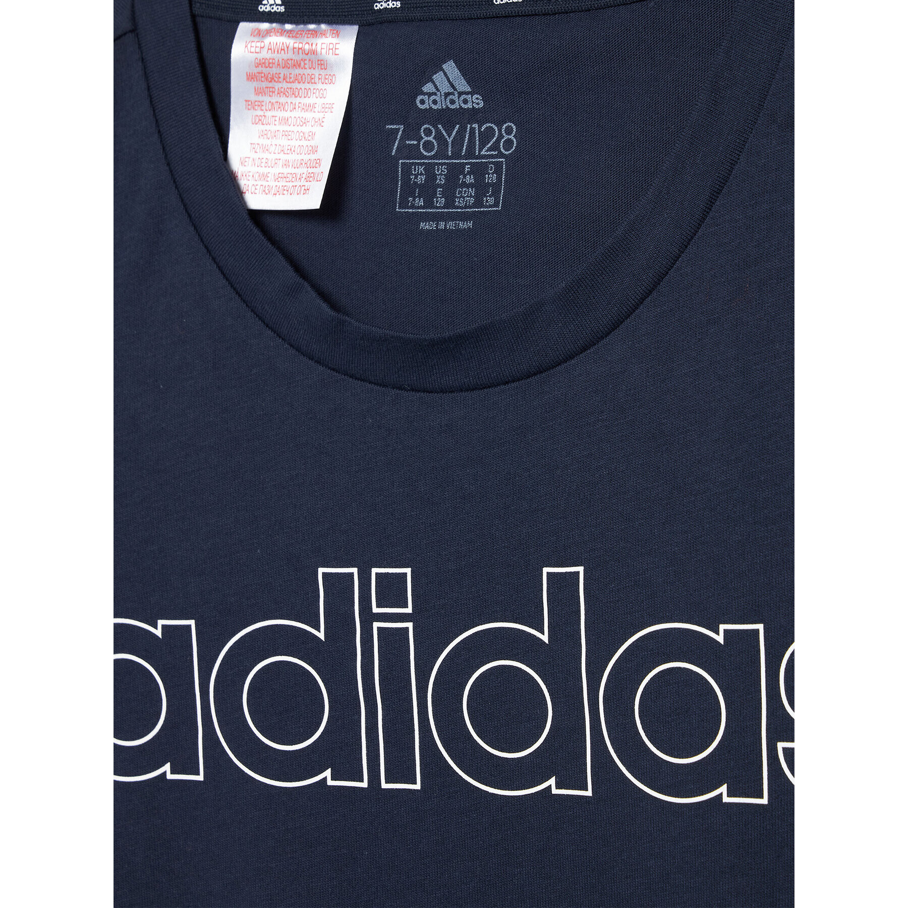 adidas Тишърт Essentials GS0186 Тъмносин Slim Fit - Pepit.bg