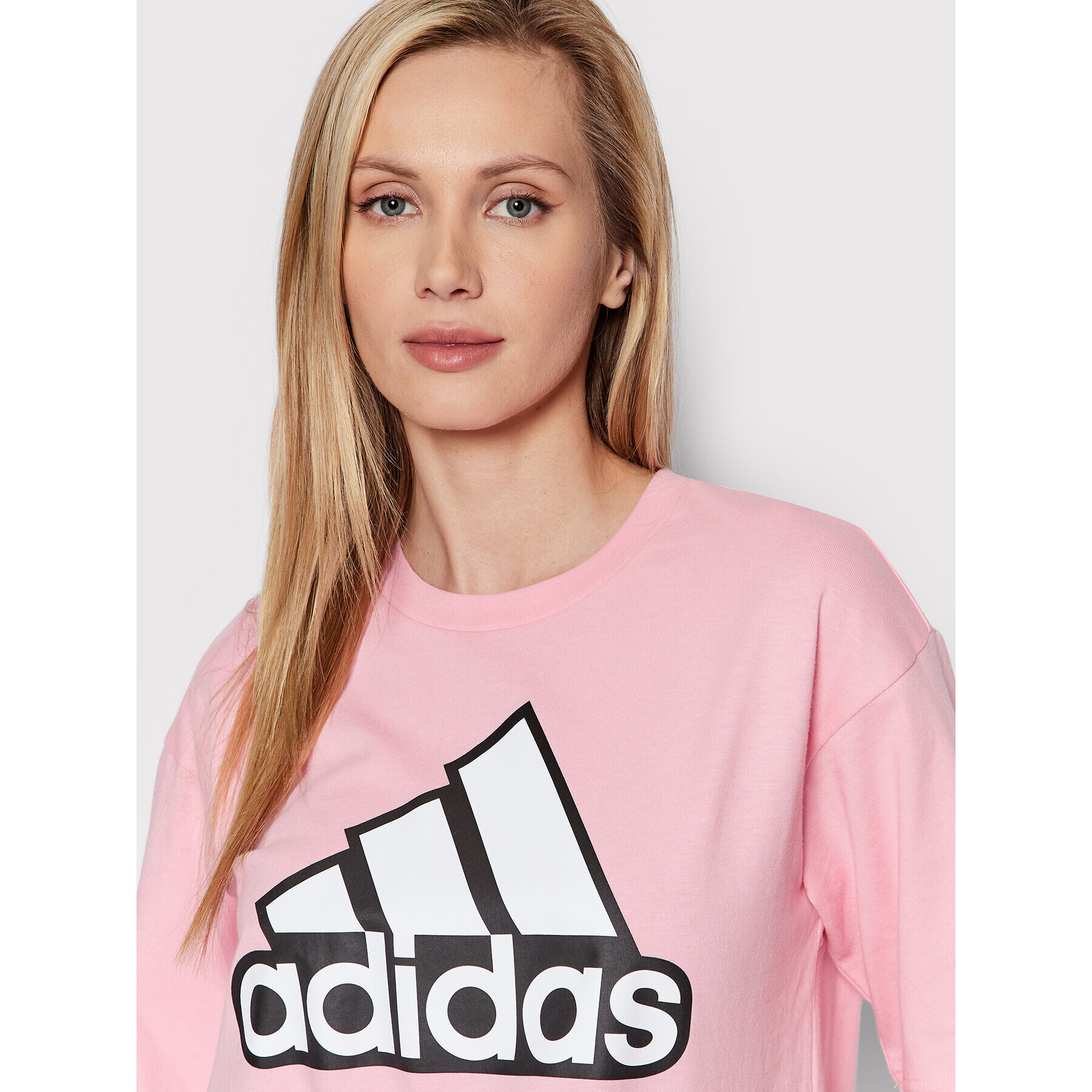 adidas Performance Тишърт Essentials Logo HC9184 Розов Loose Fit - Pepit.bg