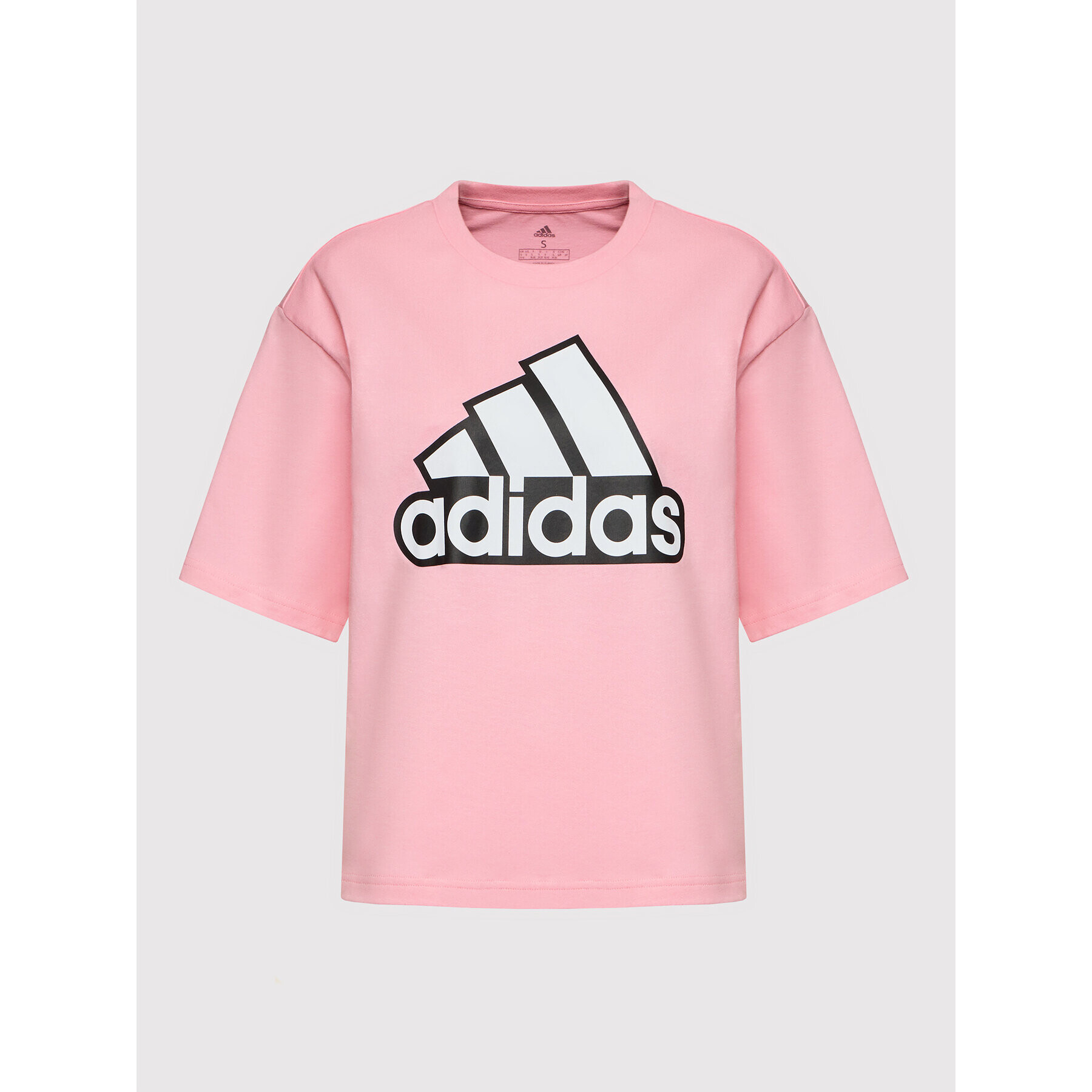 adidas Performance Тишърт Essentials Logo HC9184 Розов Loose Fit - Pepit.bg