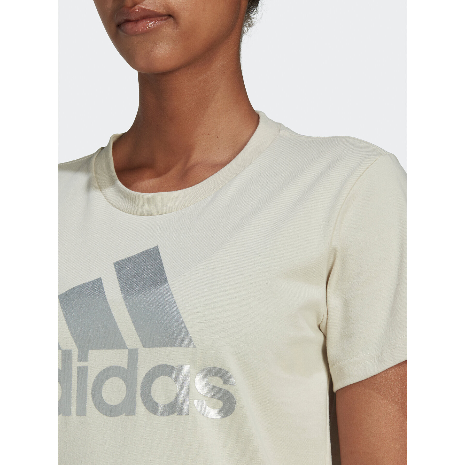 adidas Тишърт Essentials Logo HL2032 Бежов Regular Fit - Pepit.bg