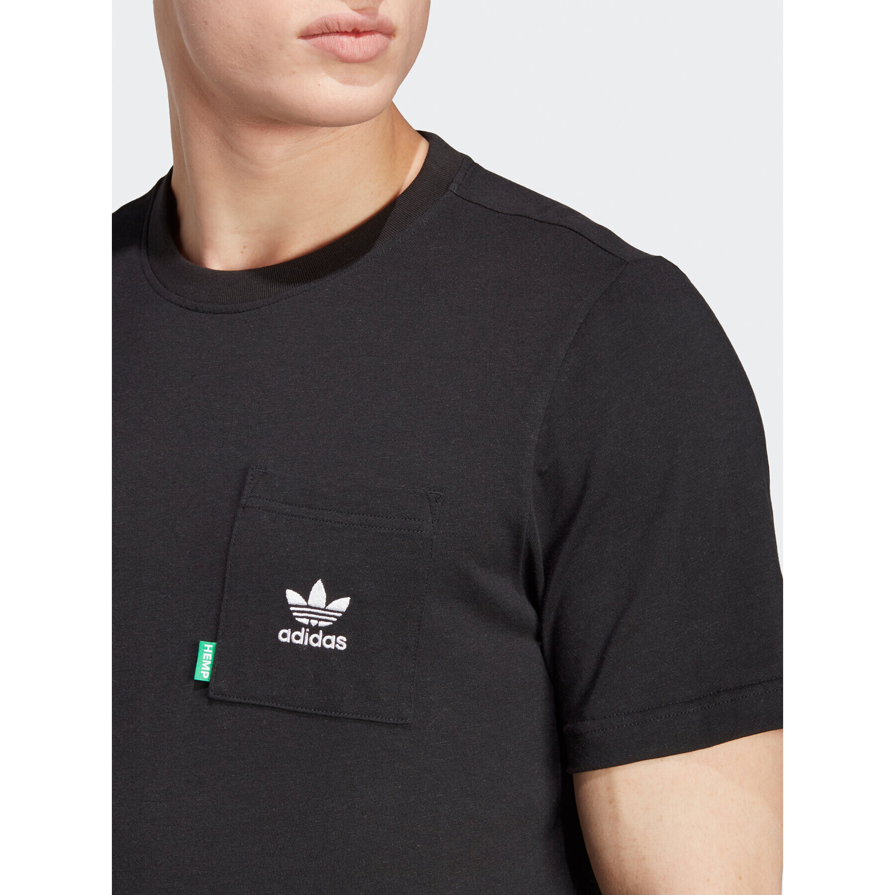 adidas Тишърт Essentials+ Made With Hemp T-Shirt HR8623 Черен Regular Fit - Pepit.bg