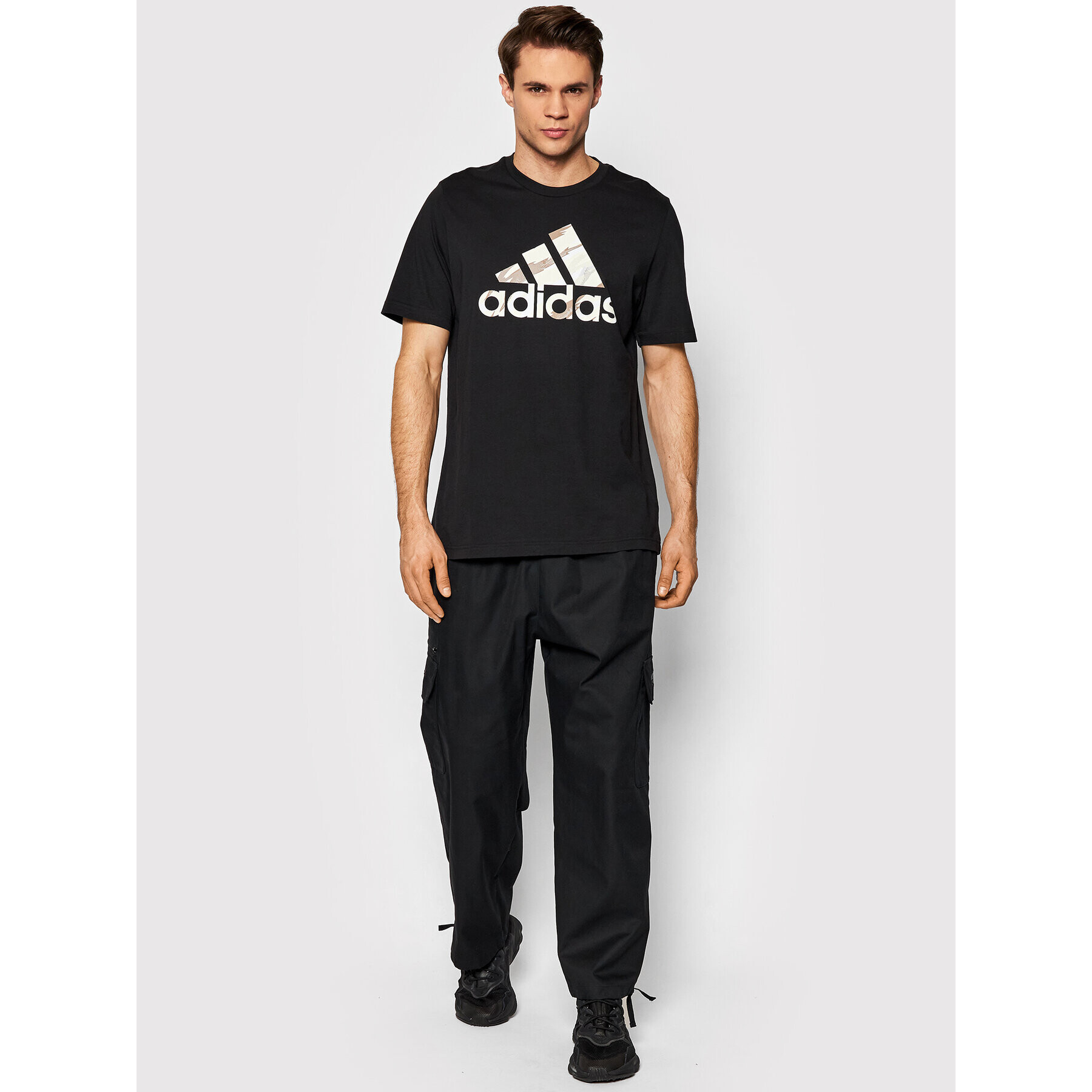 adidas Performance Тишърт Essentials Singe Jersey Camo Print HE1876 Черен Regular Fit - Pepit.bg