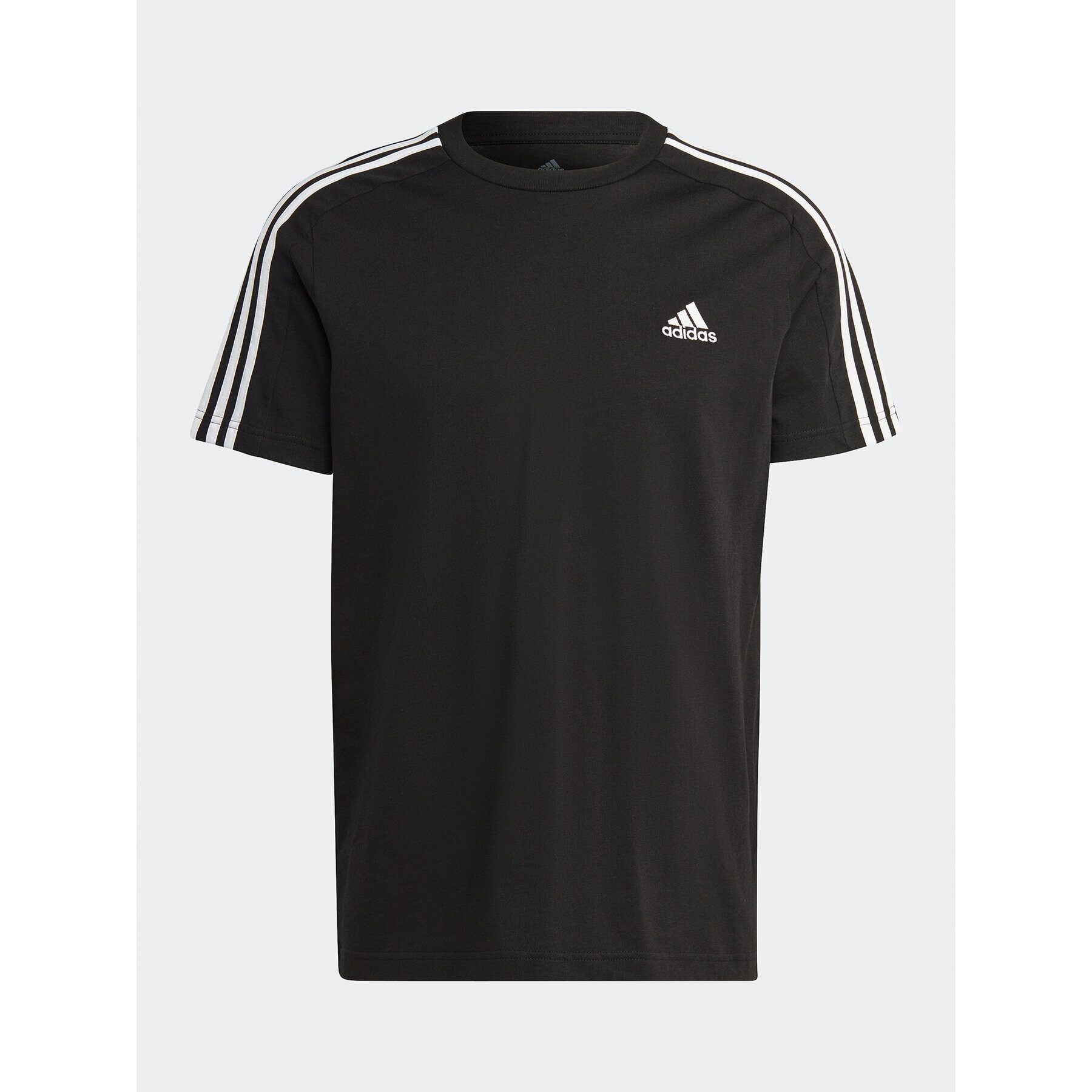 adidas Тишърт Essentials Single Jersey 3-Stripes T-Shirt IC9334 Черен Regular Fit - Pepit.bg