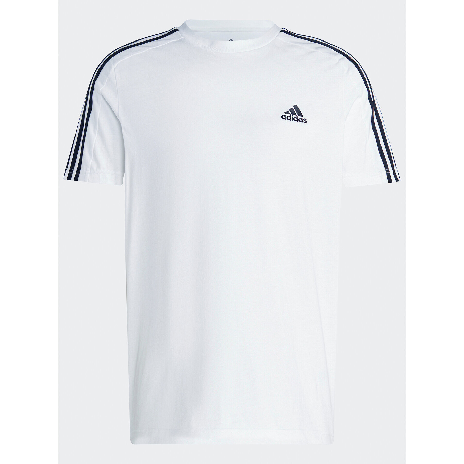 adidas Тишърт Essentials Single Jersey 3-Stripes T-Shirt IC9336 Бял Regular Fit - Pepit.bg