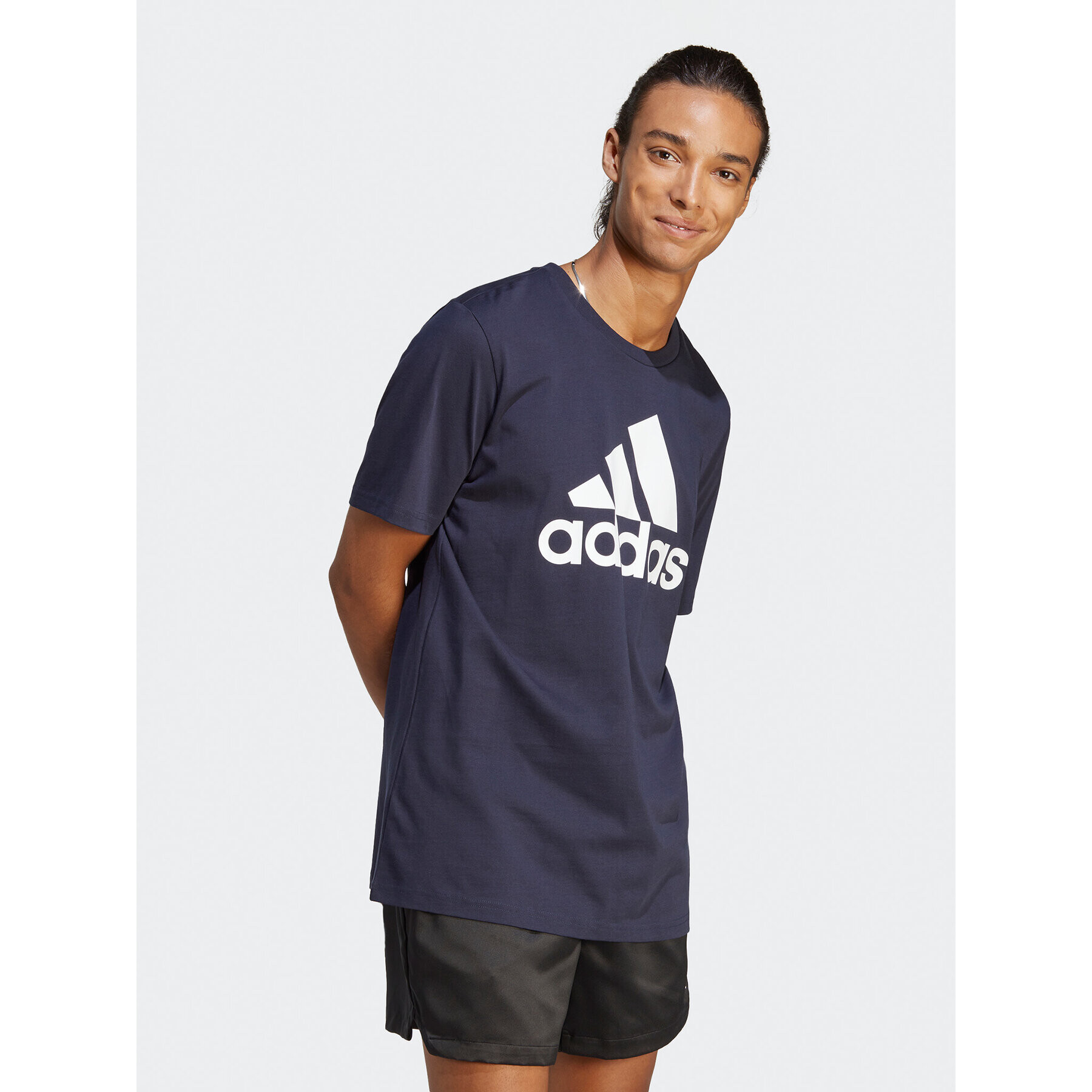 adidas Тишърт Essentials Single Jersey Big Logo T-Shirt IC9348 Син Regular Fit - Pepit.bg