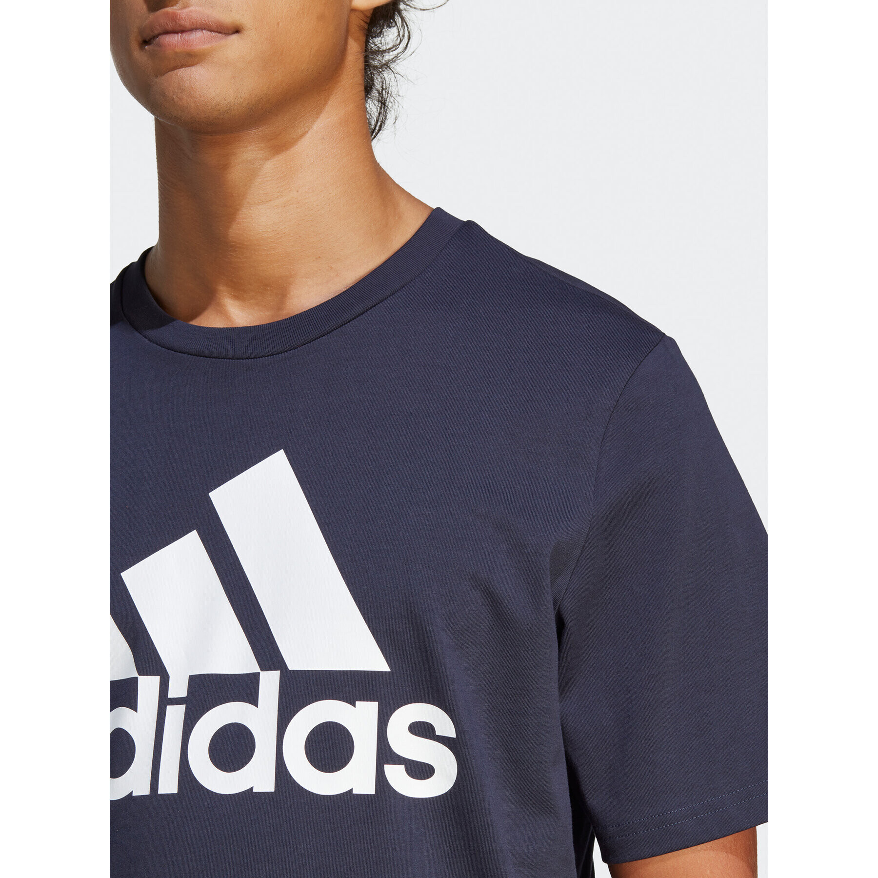 adidas Тишърт Essentials Single Jersey Big Logo T-Shirt IC9348 Син Regular Fit - Pepit.bg