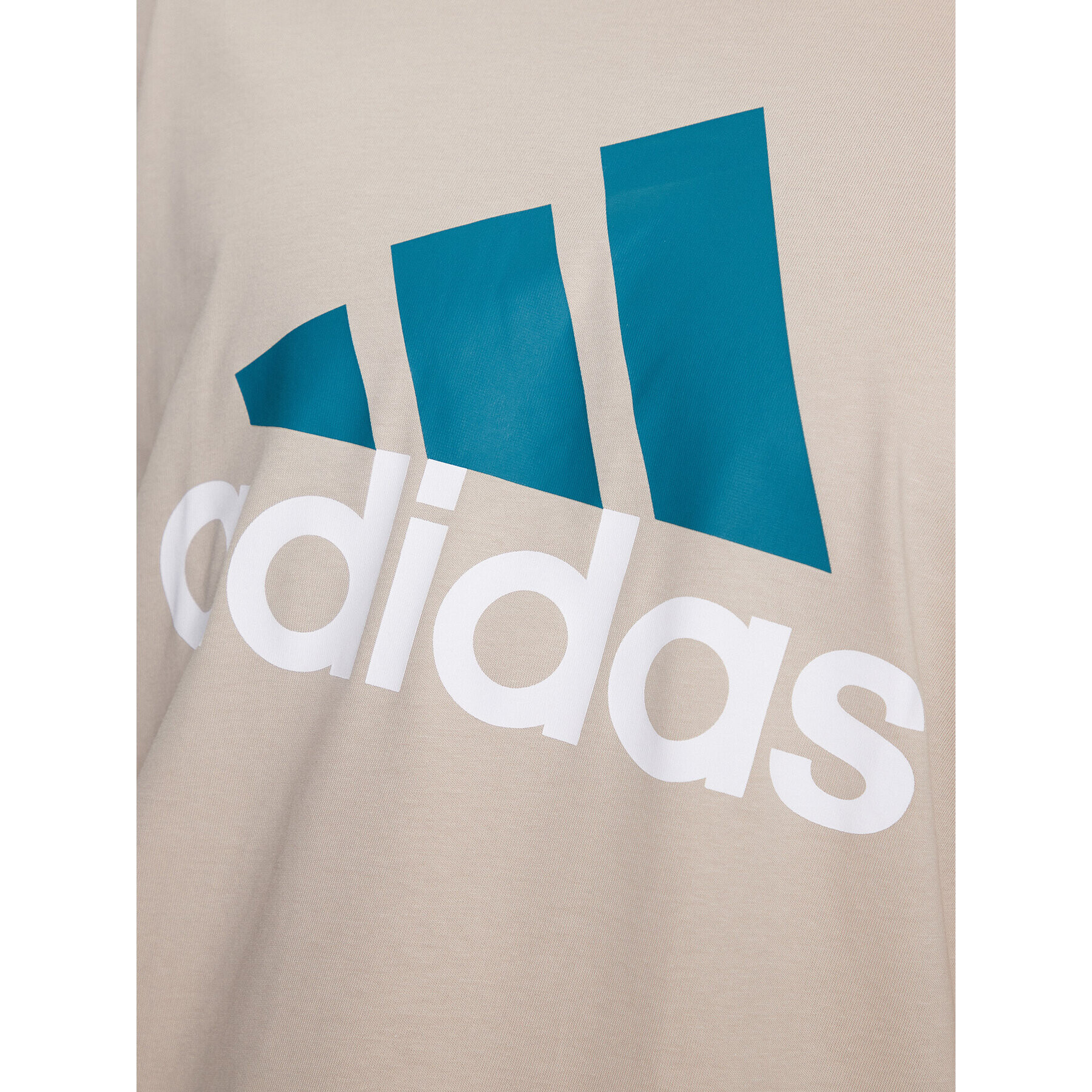 adidas Тишърт Essentials Single Jersey Big Logo T-Shirt IJ8575 Бежов Regular Fit - Pepit.bg