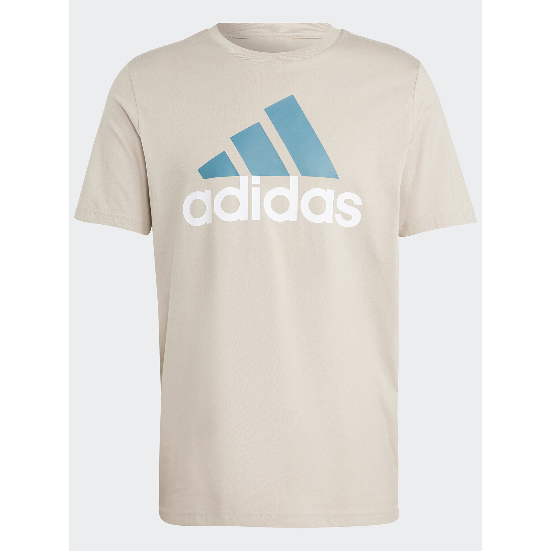 adidas Тишърт Essentials Single Jersey Big Logo T-Shirt IJ8575 Бежов Regular Fit - Pepit.bg