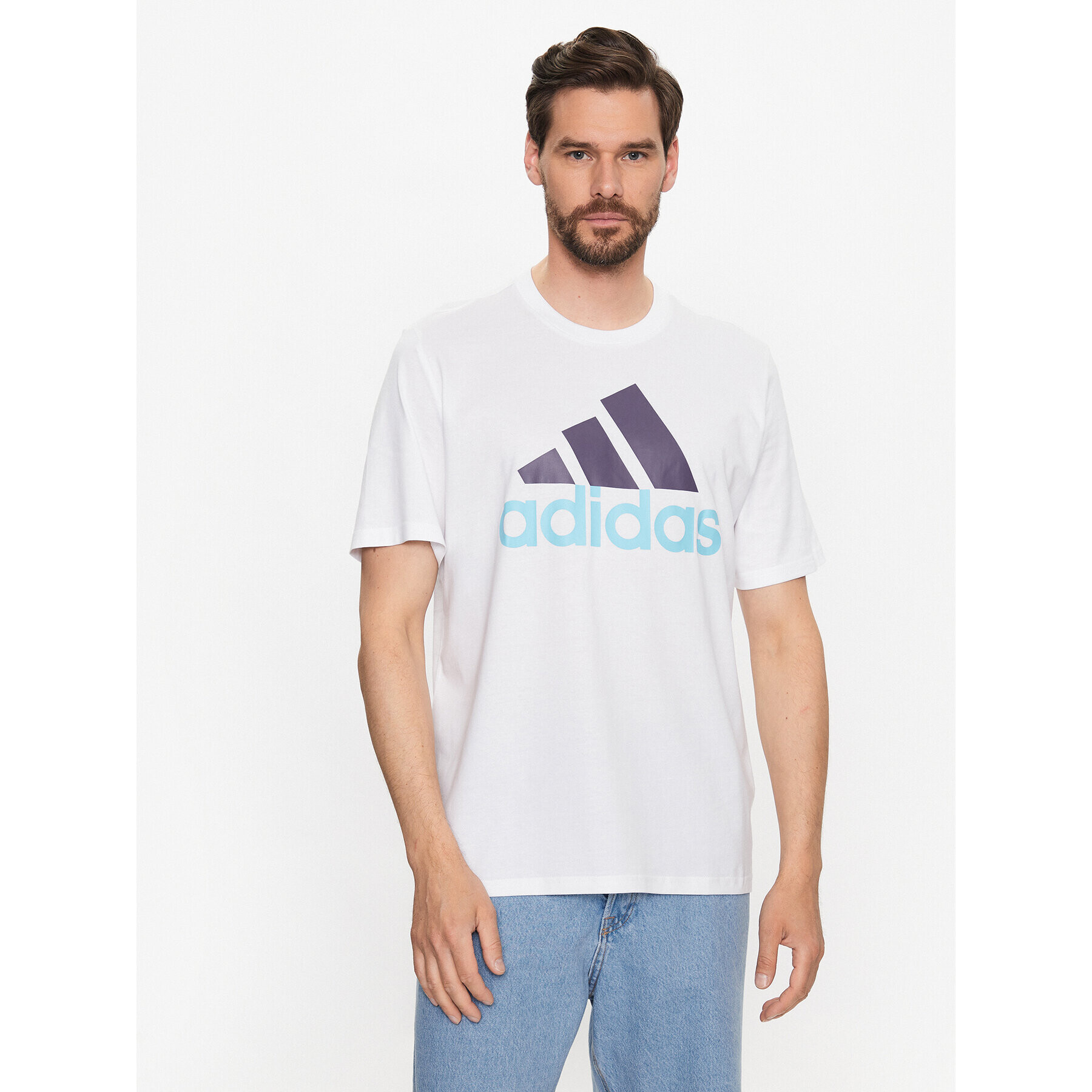 adidas Тишърт Essentials Single Jersey Big Logo T-Shirt IJ8579 Бял Regular Fit - Pepit.bg