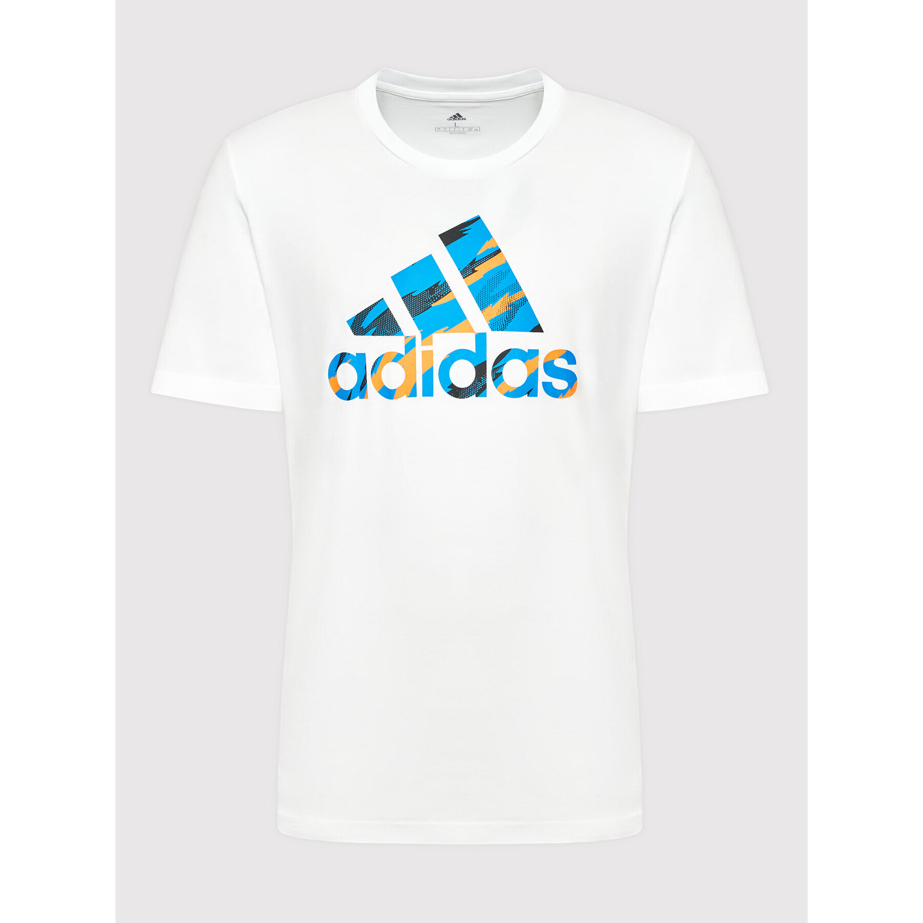 adidas Тишърт Essentials Single Jersey Camo Print HE4375 Бял Regular Fit - Pepit.bg