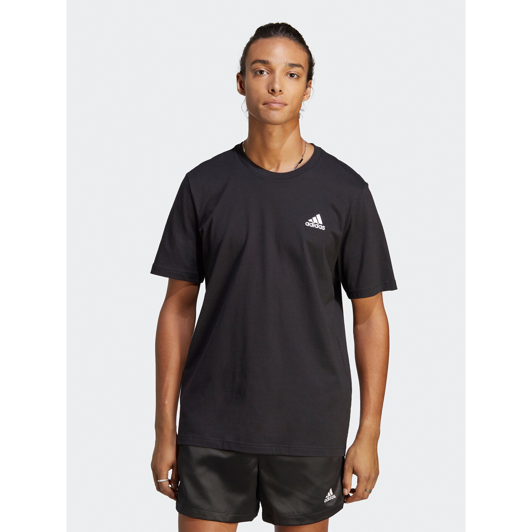 adidas Тишърт Essentials Single Jersey Embroidered Small Logo T-Shirt IC9282 Черен Regular Fit - Pepit.bg