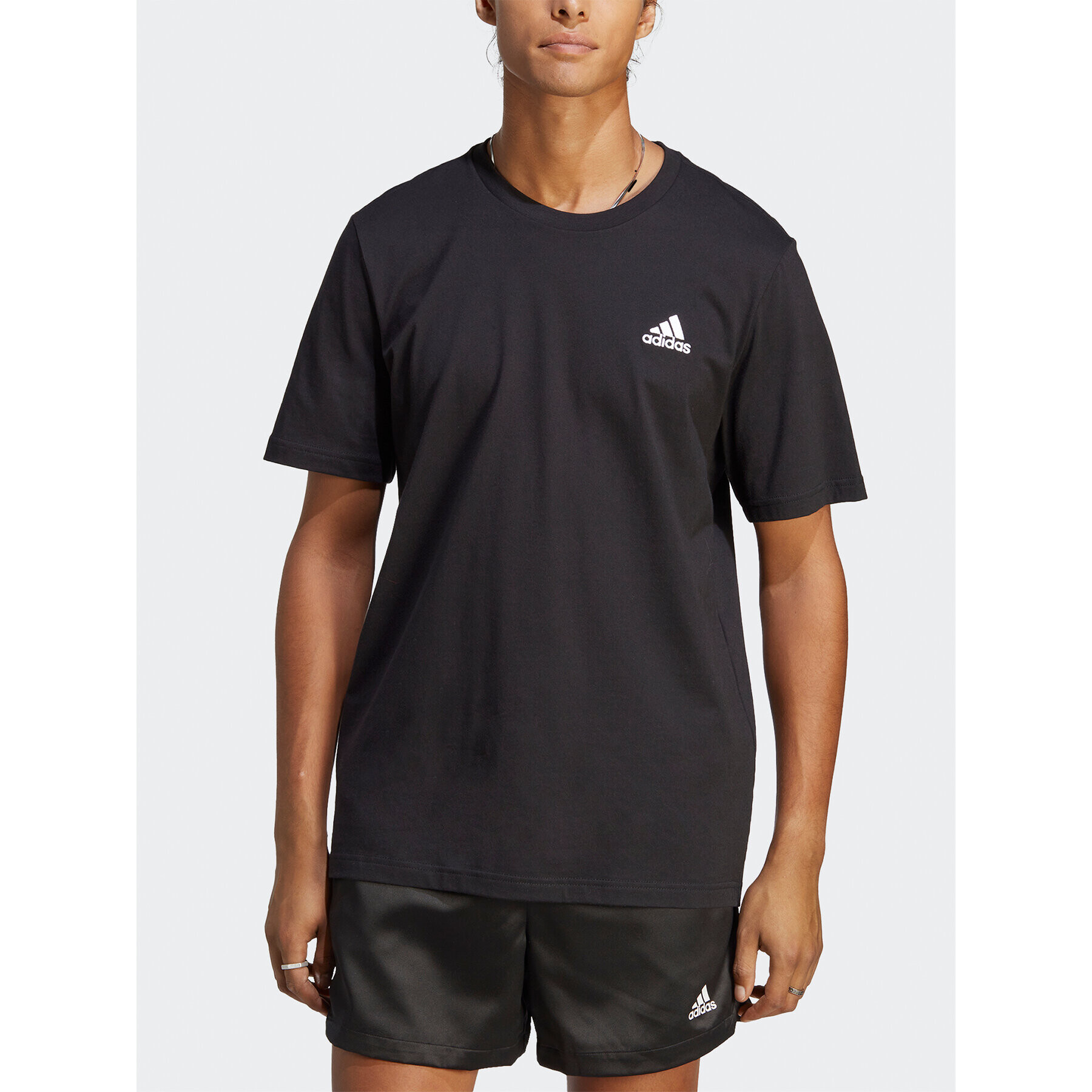 adidas Тишърт Essentials Single Jersey Embroidered Small Logo T-Shirt IC9282 Черен Regular Fit - Pepit.bg