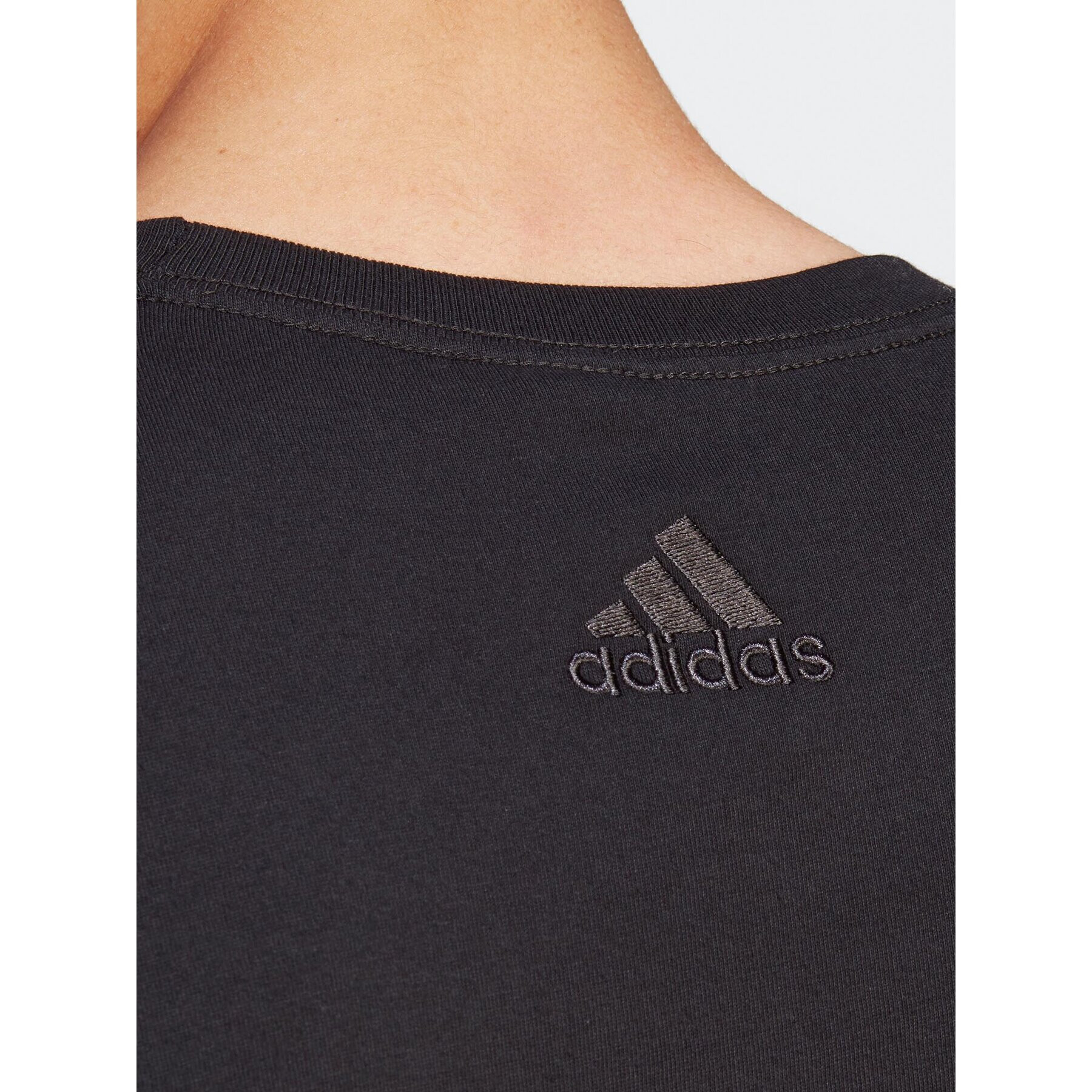 adidas Тишърт Essentials Single Jersey Linear Embroidered Logo T-Shirt IC9274 Черен Regular Fit - Pepit.bg