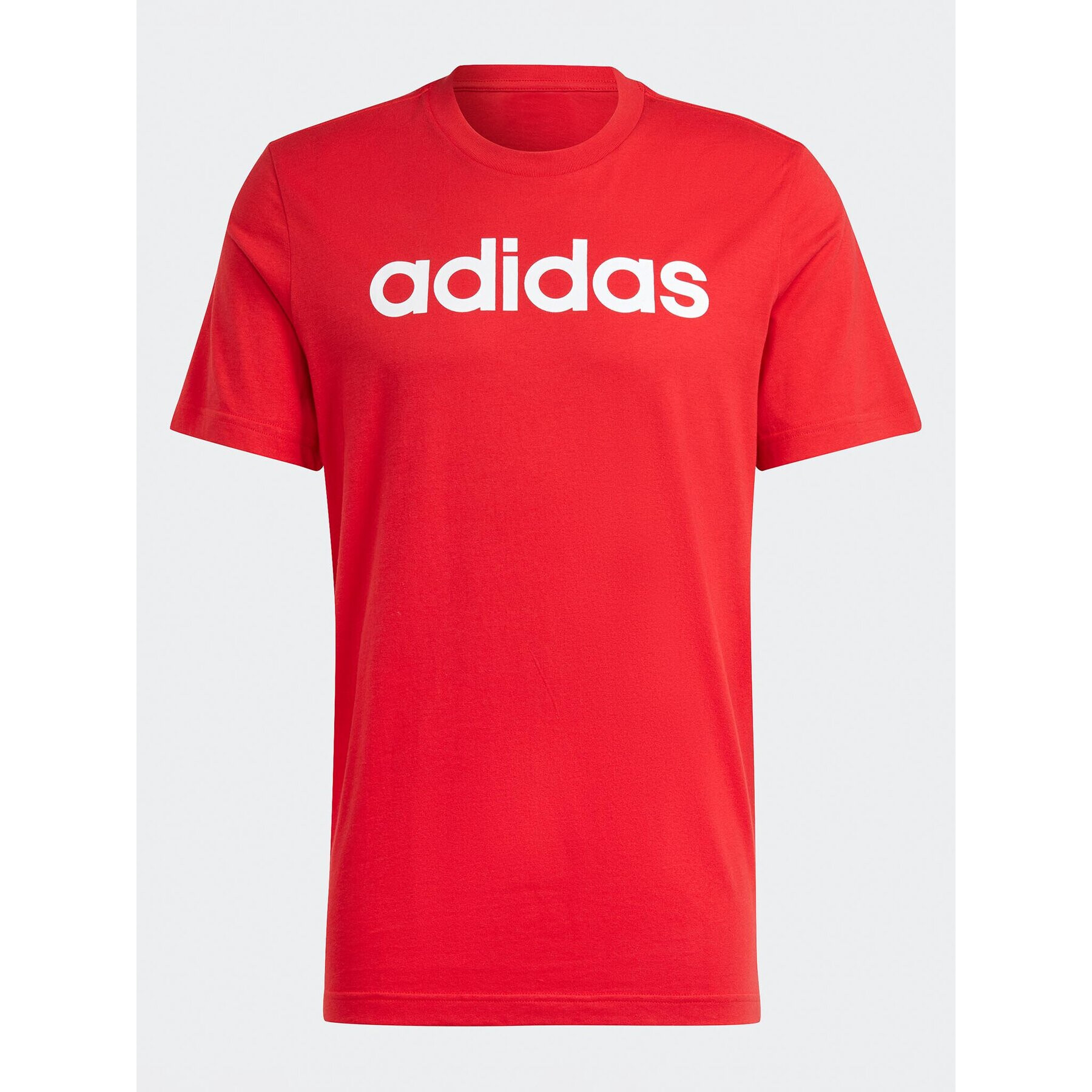 adidas Тишърт Essentials Single Jersey Linear Embroidered Logo T-Shirt IC9278 Червен Regular Fit - Pepit.bg