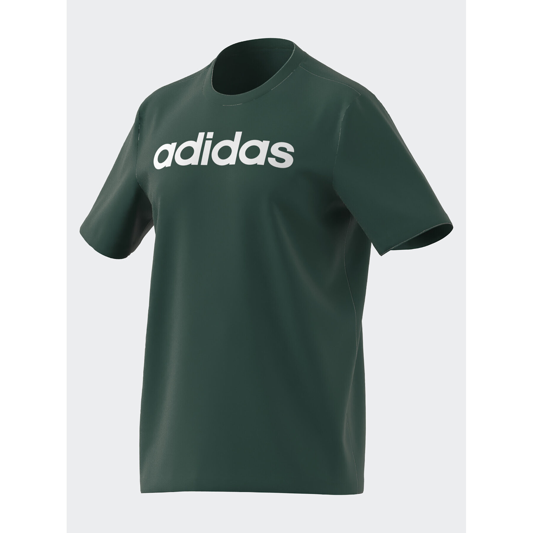 adidas Тишърт Essentials Single Jersey Linear Embroidered Logo T-Shirt IJ8658 Зелен Regular Fit - Pepit.bg