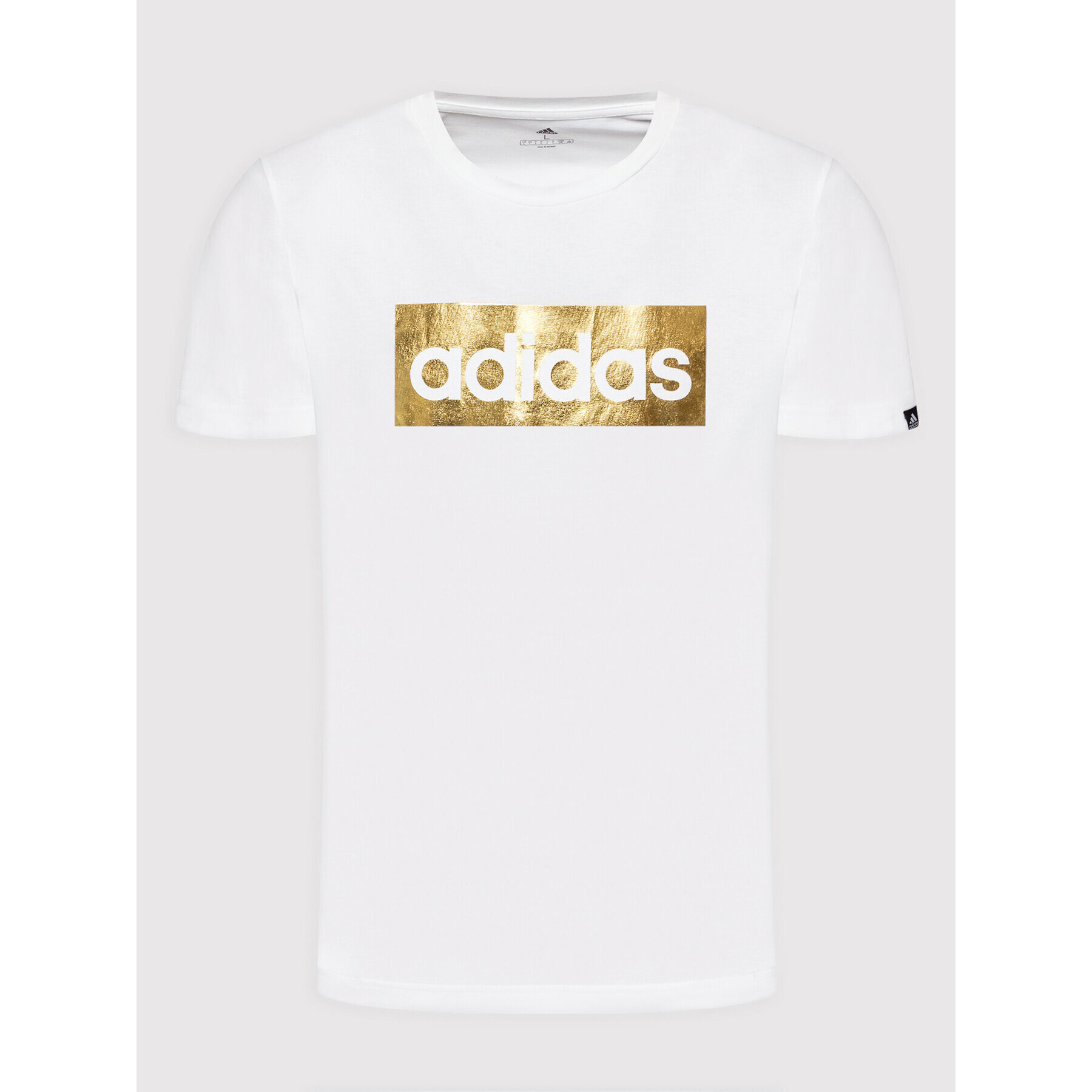 adidas Тишърт Foil Box Logo GS6281 Бял Regular Fit - Pepit.bg