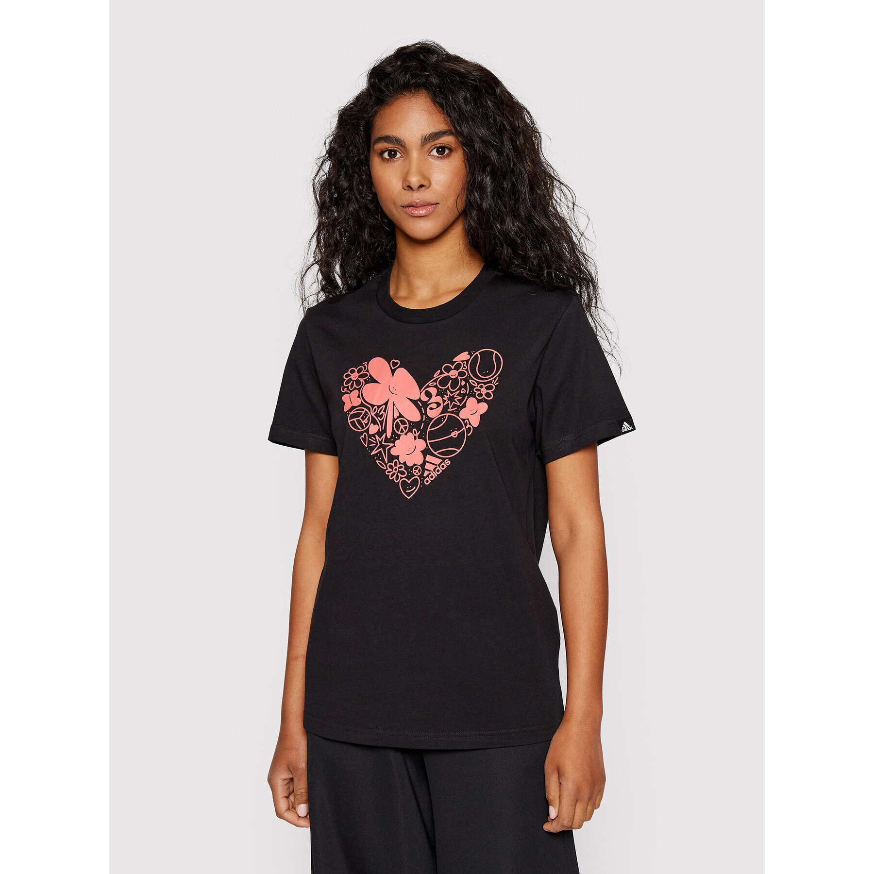 adidas Performance Тишърт Fun Sport Graphic Logo HE4913 Черен Regular Fit - Pepit.bg
