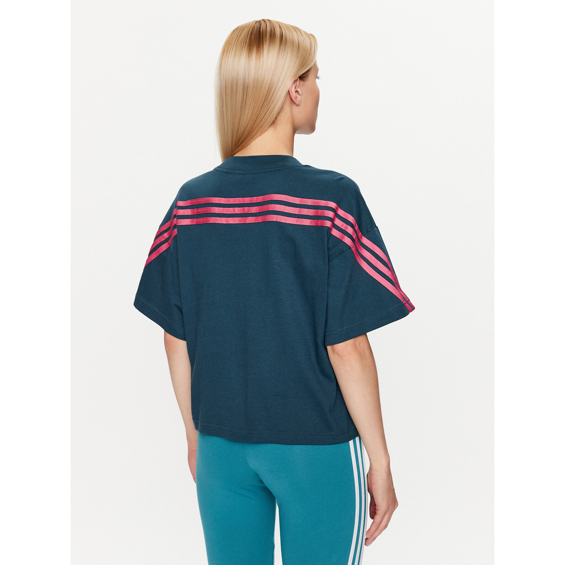 adidas Тишърт Future Icons 3-Stripes T-Shirt IL3063 Електриков Loose Fit - Pepit.bg