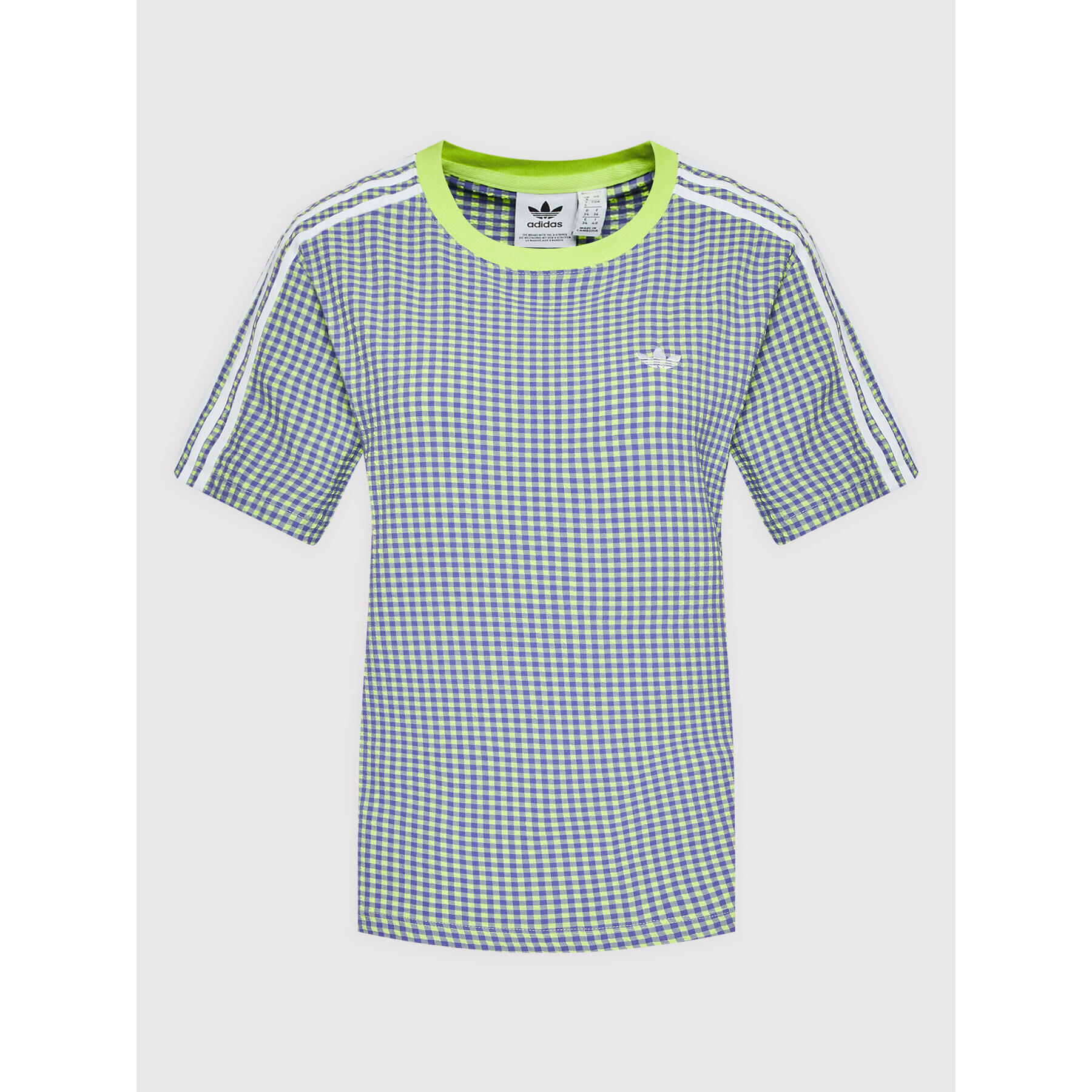 adidas Тишърт Gingham HB9455 Цветен Regular Fit - Pepit.bg