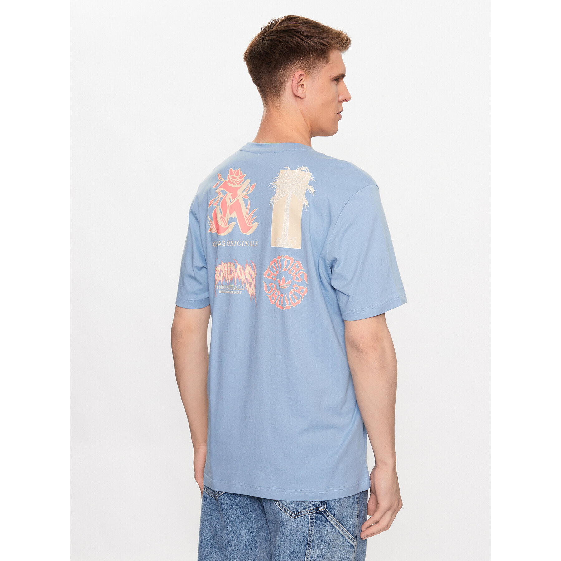 adidas Тишърт Graphic Glide T-Shirt IC5750 Син Loose Fit - Pepit.bg