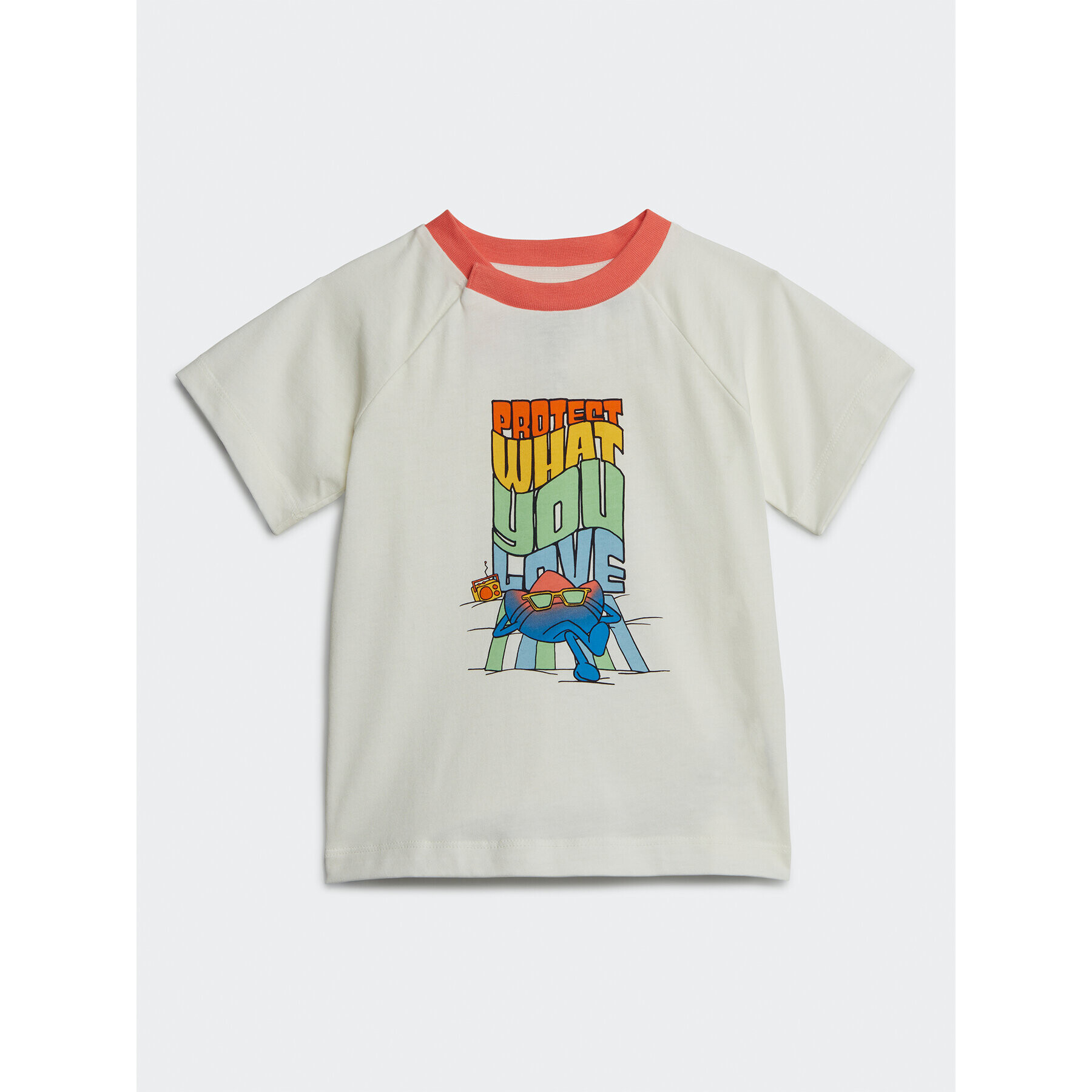 adidas Тишърт Graphic Print T-Shirt IB8607 Бял Regular Fit - Pepit.bg