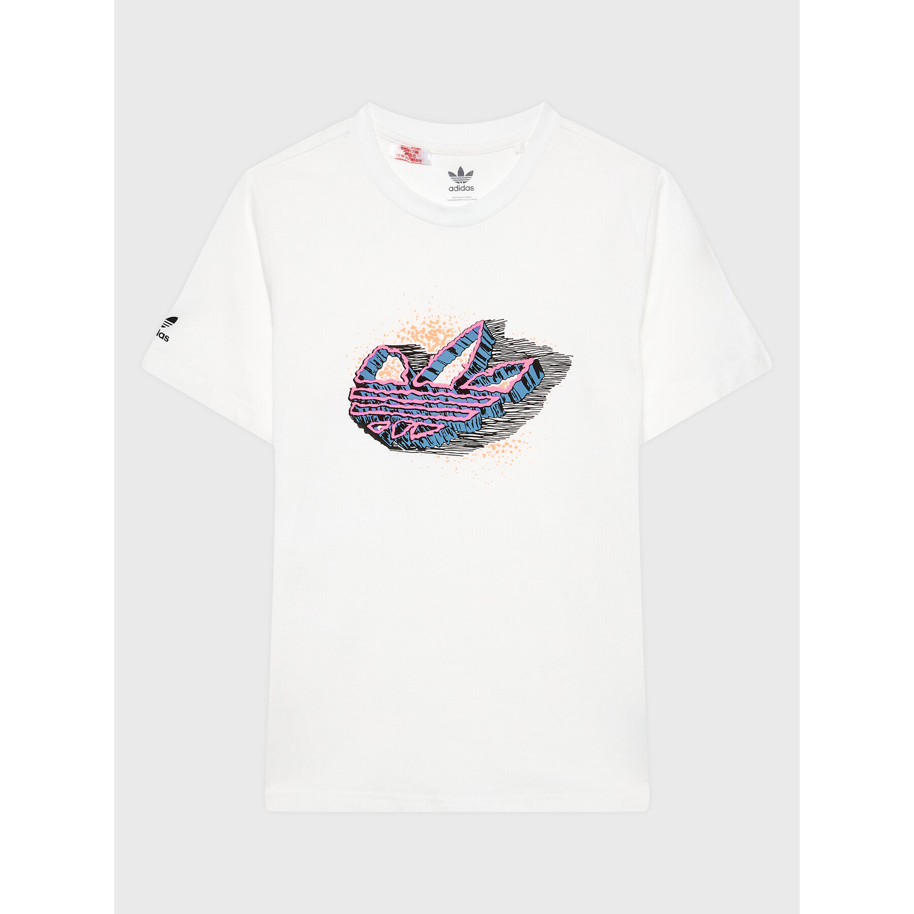 adidas Тишърт Graphic Tee HL6870 Бял Regular Fit - Pepit.bg