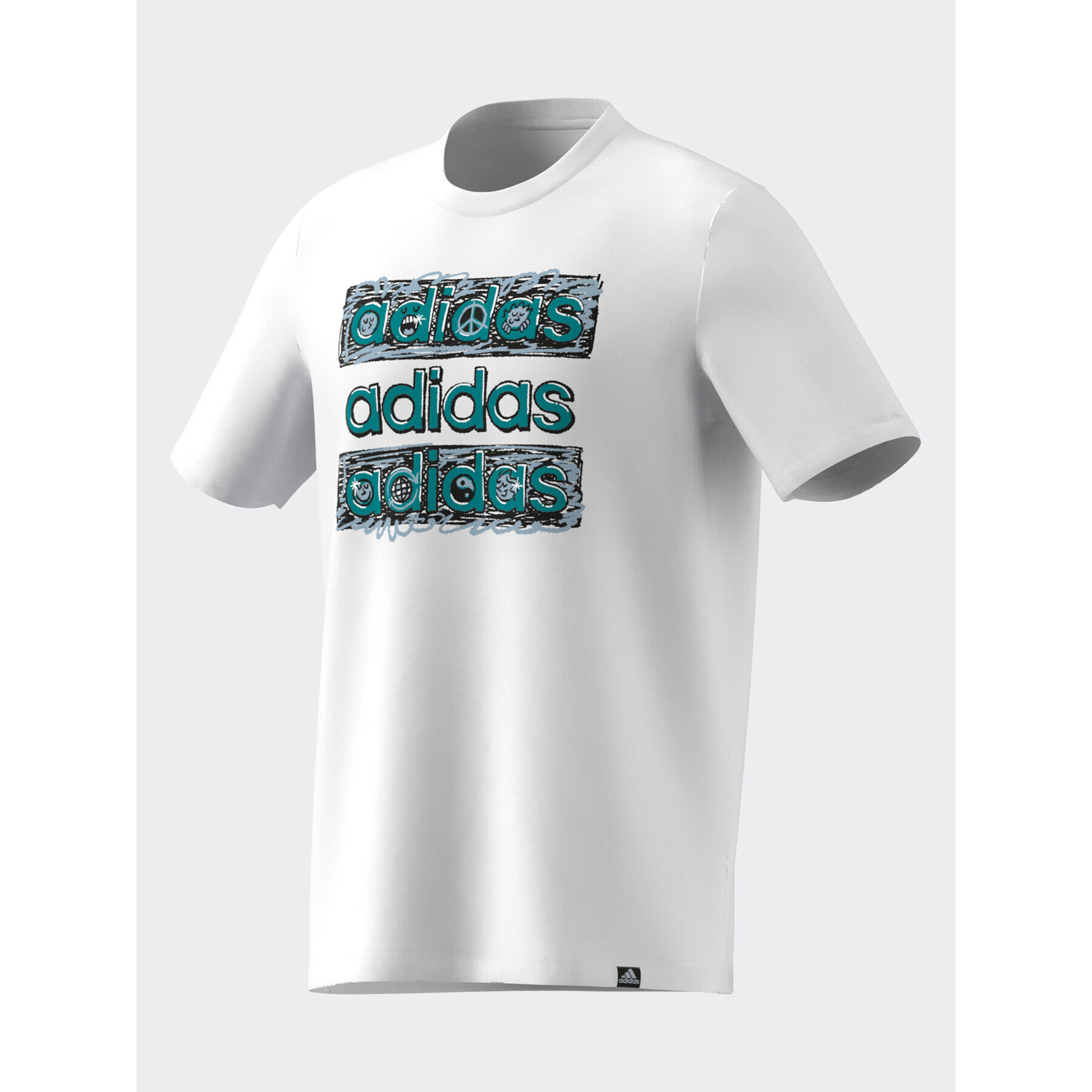 adidas Тишърт HY1338 Бял Regular Fit - Pepit.bg